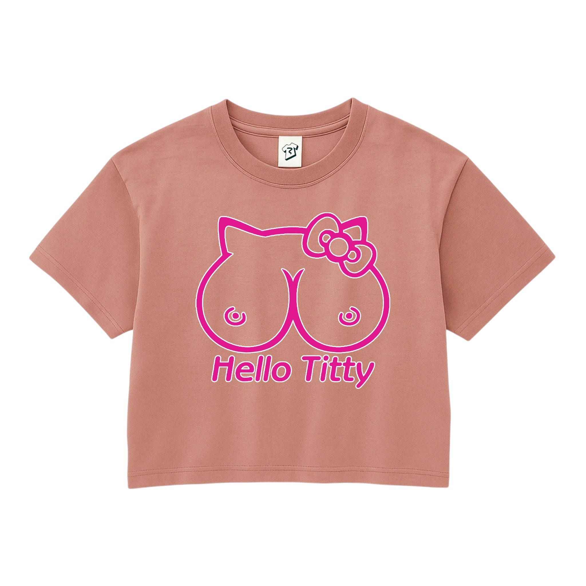 Tees Club crop top Hello Titty - Crop Top Black Size S detail