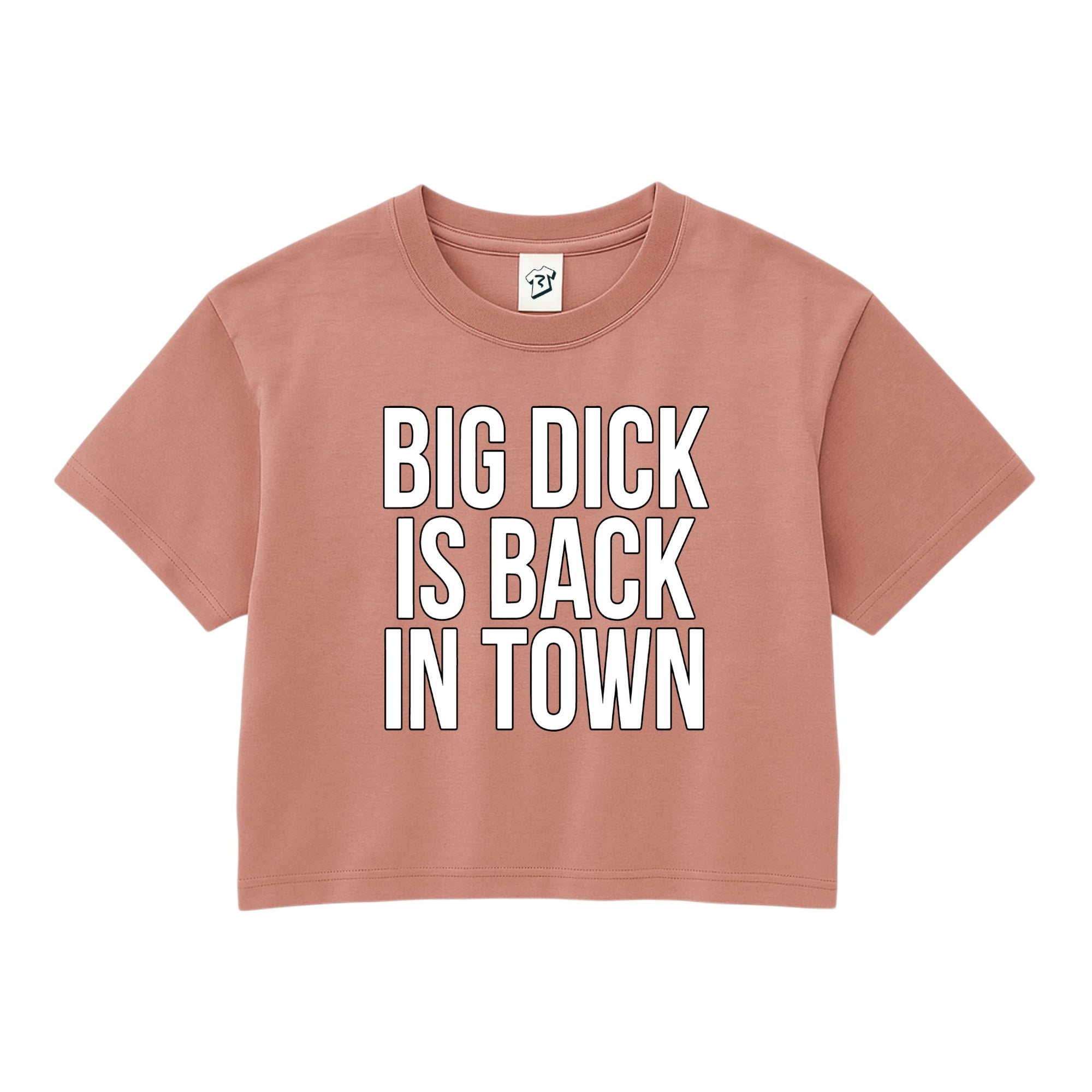 Tees Club crop top Big Dick Is Back in Town - Crop Top Black Size XS front view