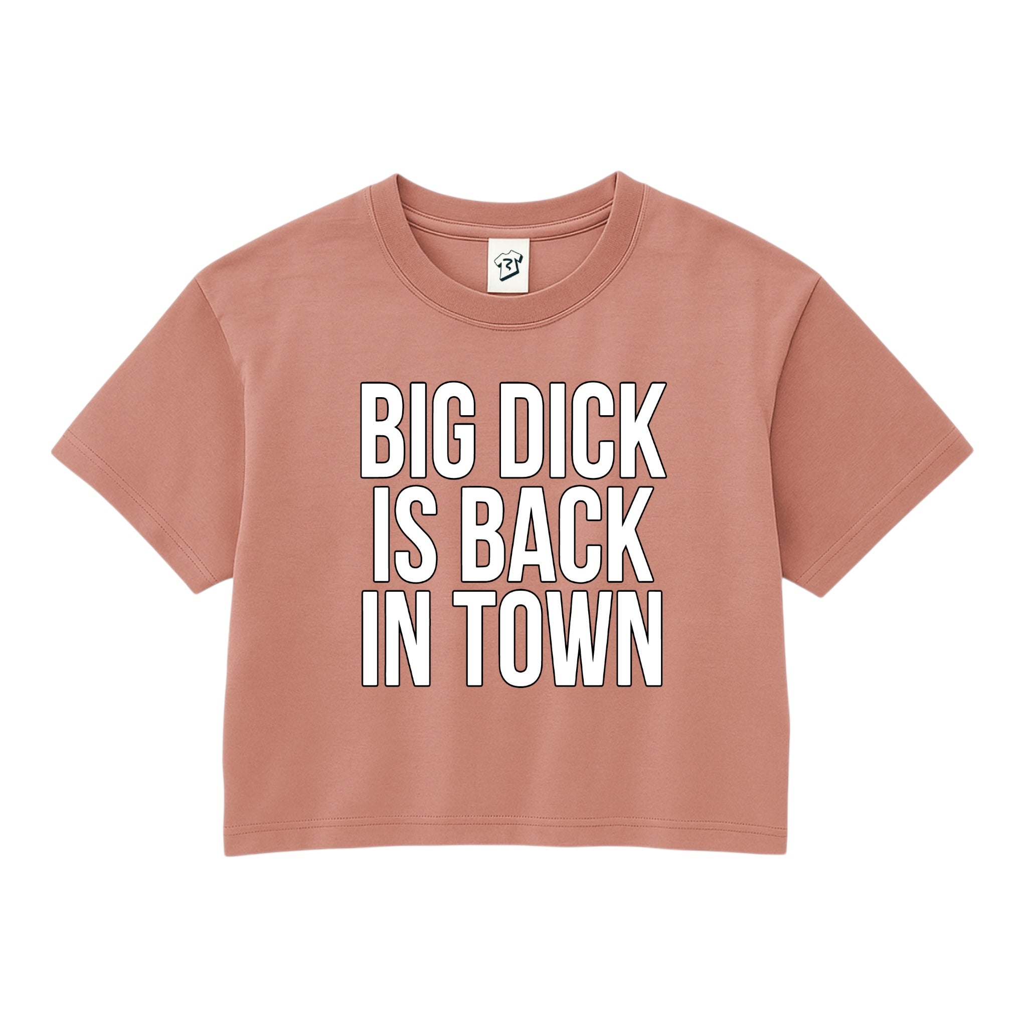 Tees Club crop top Big Dick Is Back in Town - Crop Top Black Size XS front view