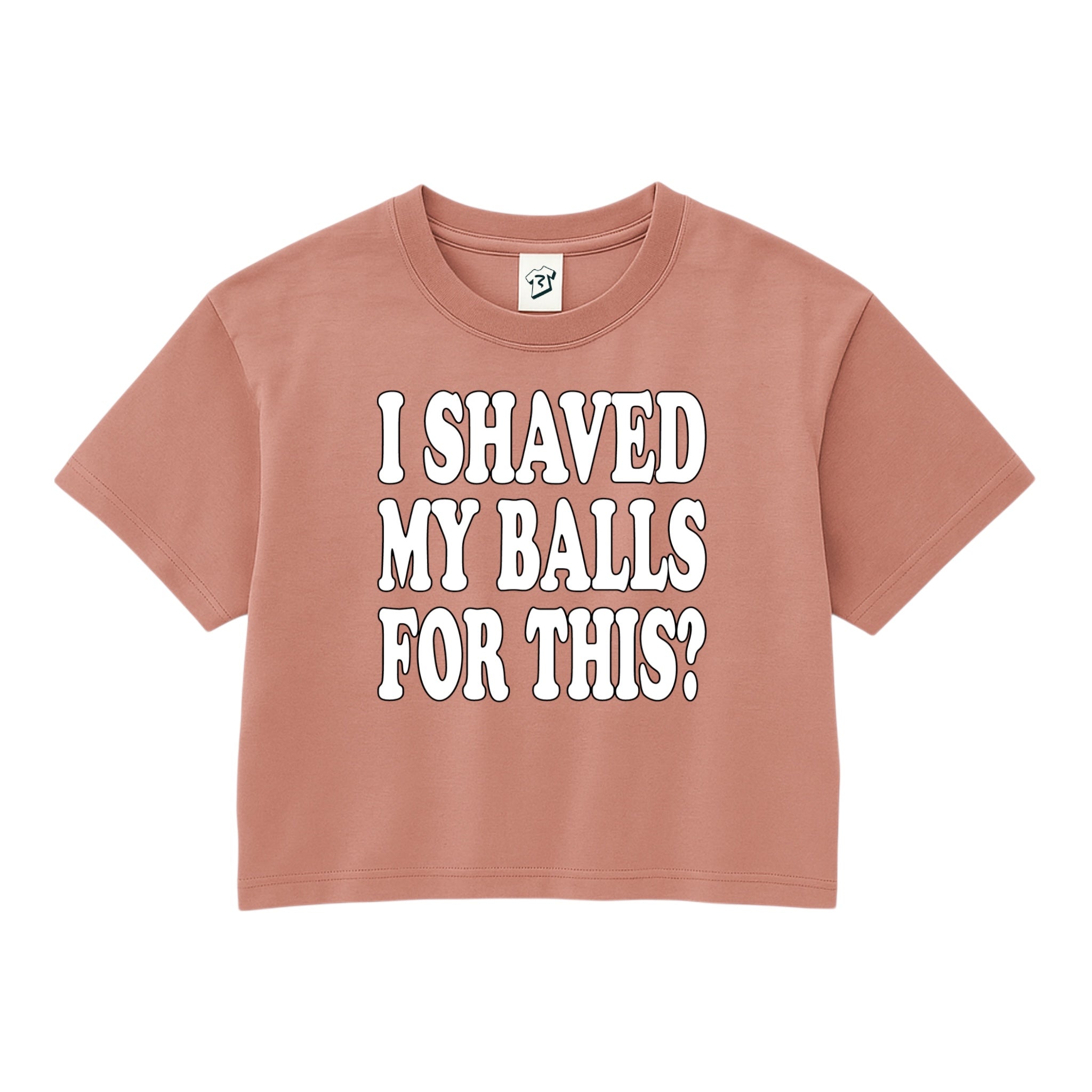 Tees Club crop top I Shaved My Balls for This? - Crop Top Black Size S detail