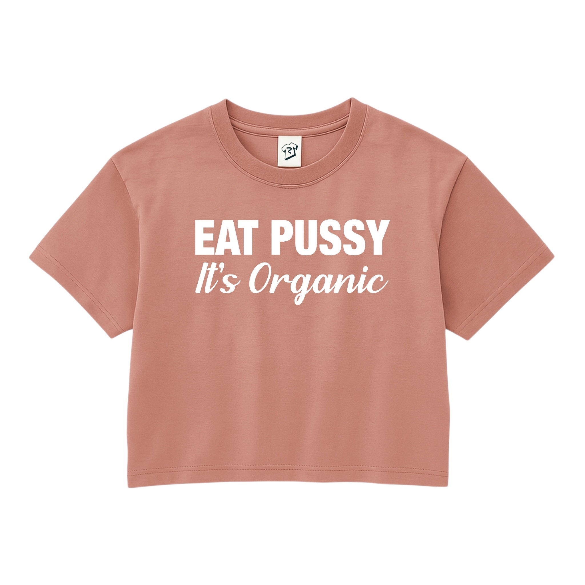 Tees Club crop top Eat Pussy It's Organic - Crop Top Black Size S detail