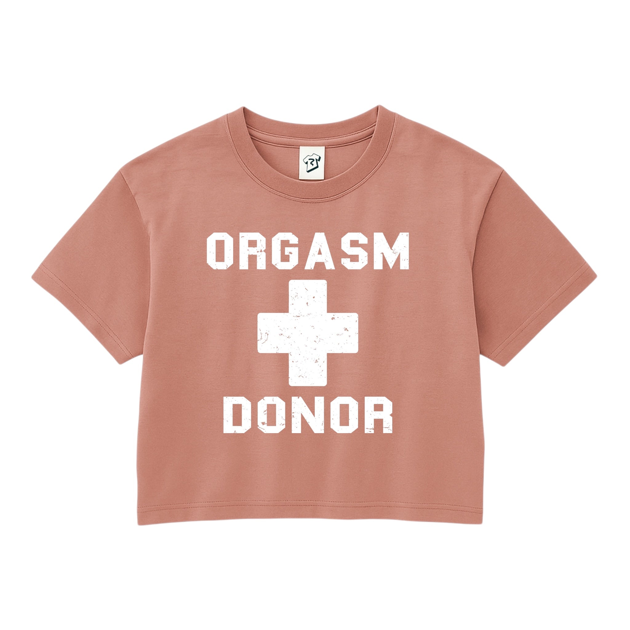 Tees Club crop top Orgasm Donor - Crop Top Black Size S detail