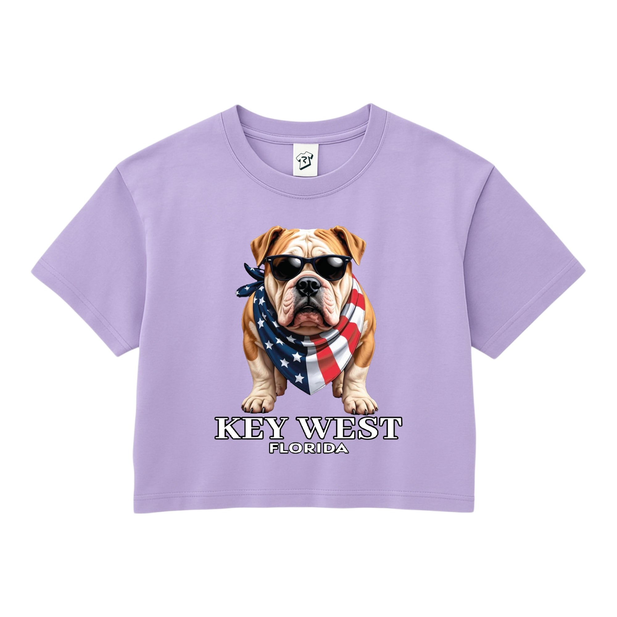 Tees Club crop top Bulldog KW - Crop Top Black Size XS back view