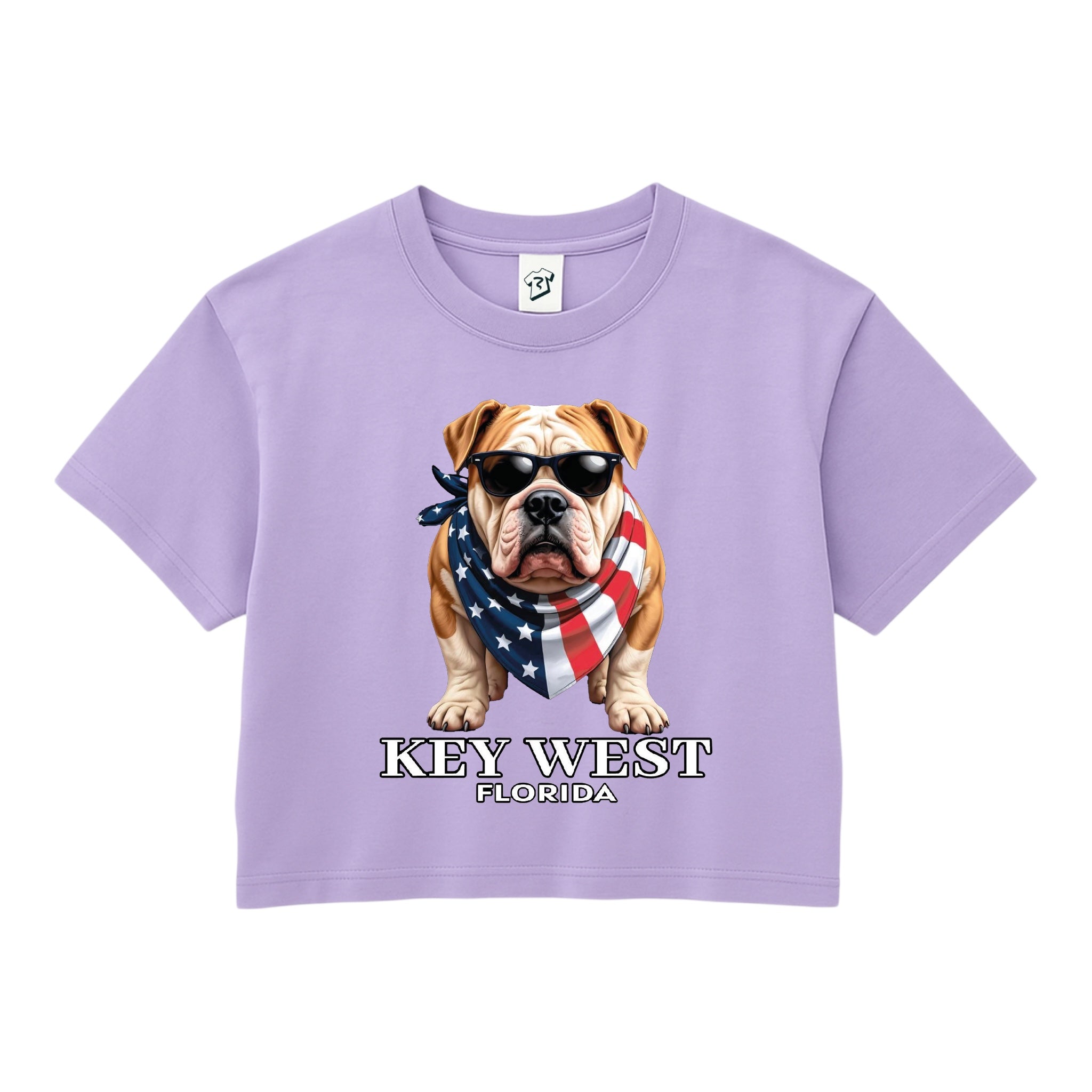 Tees Club crop top Bulldog KW - Crop Top Black Size XS back view