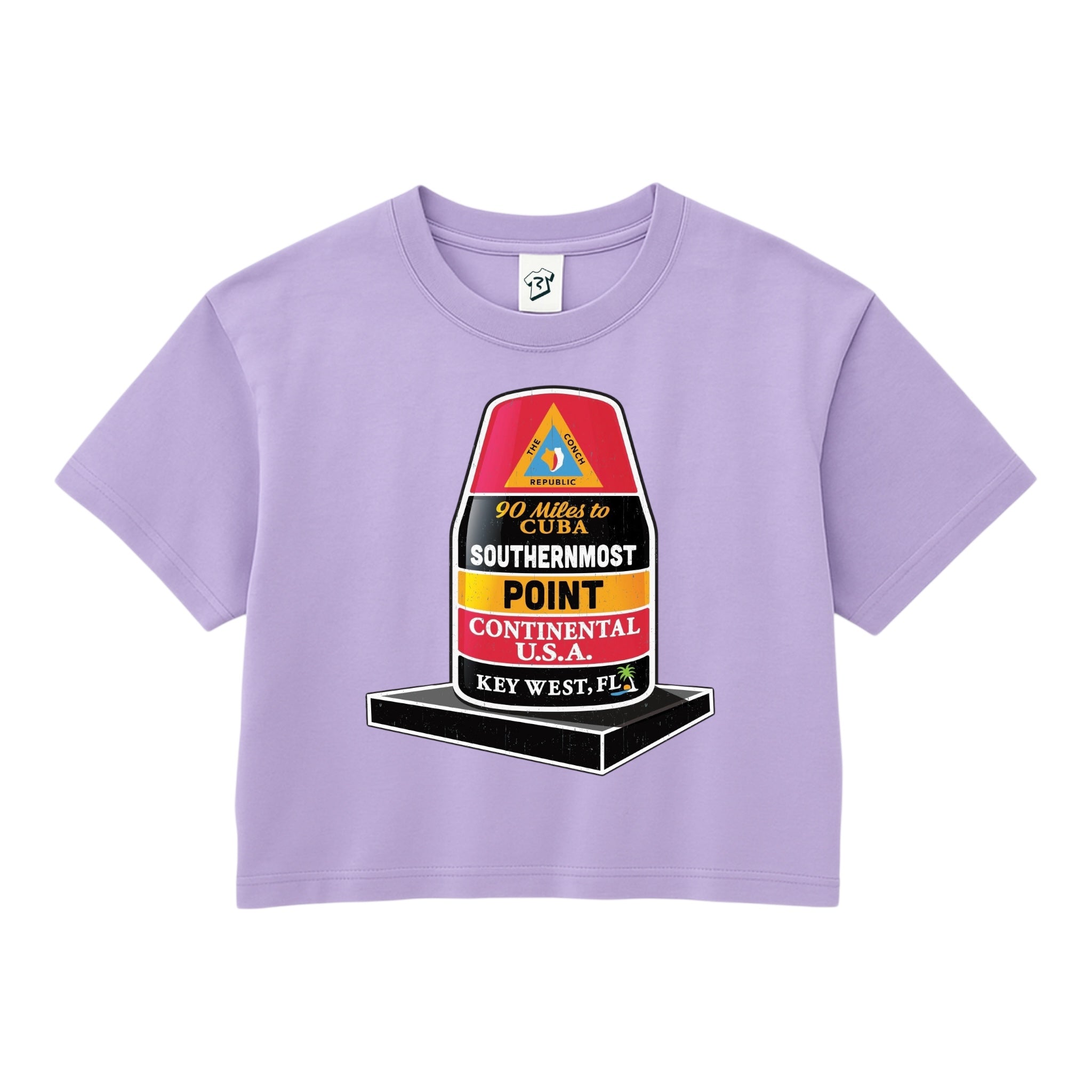 Tees Club crop top Southernmost Point KW - Crop Top Black Size XS back view