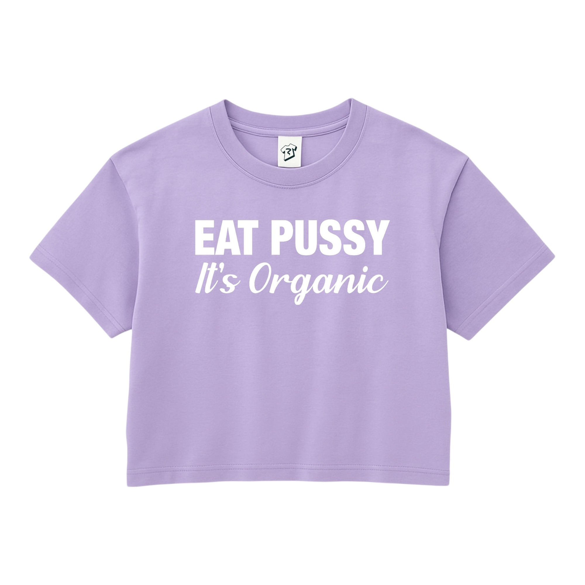 Tees Club crop top Eat Pussy It's Organic - Crop Top Black Size XS back view