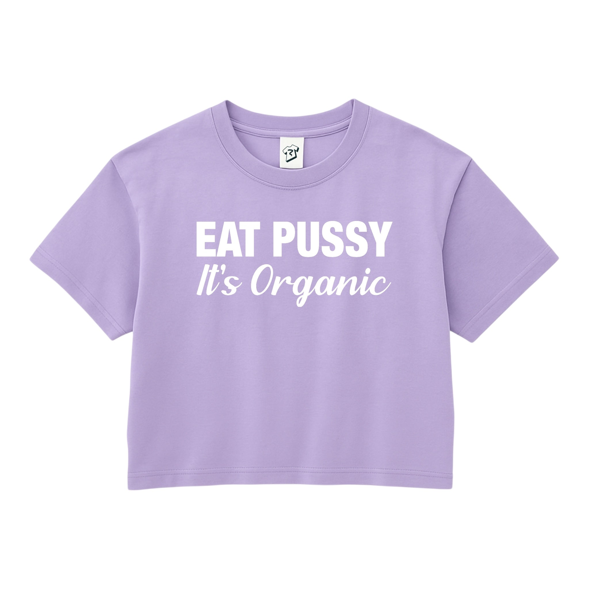 Tees Club crop top Eat Pussy It's Organic - Crop Top Black Size XS back view