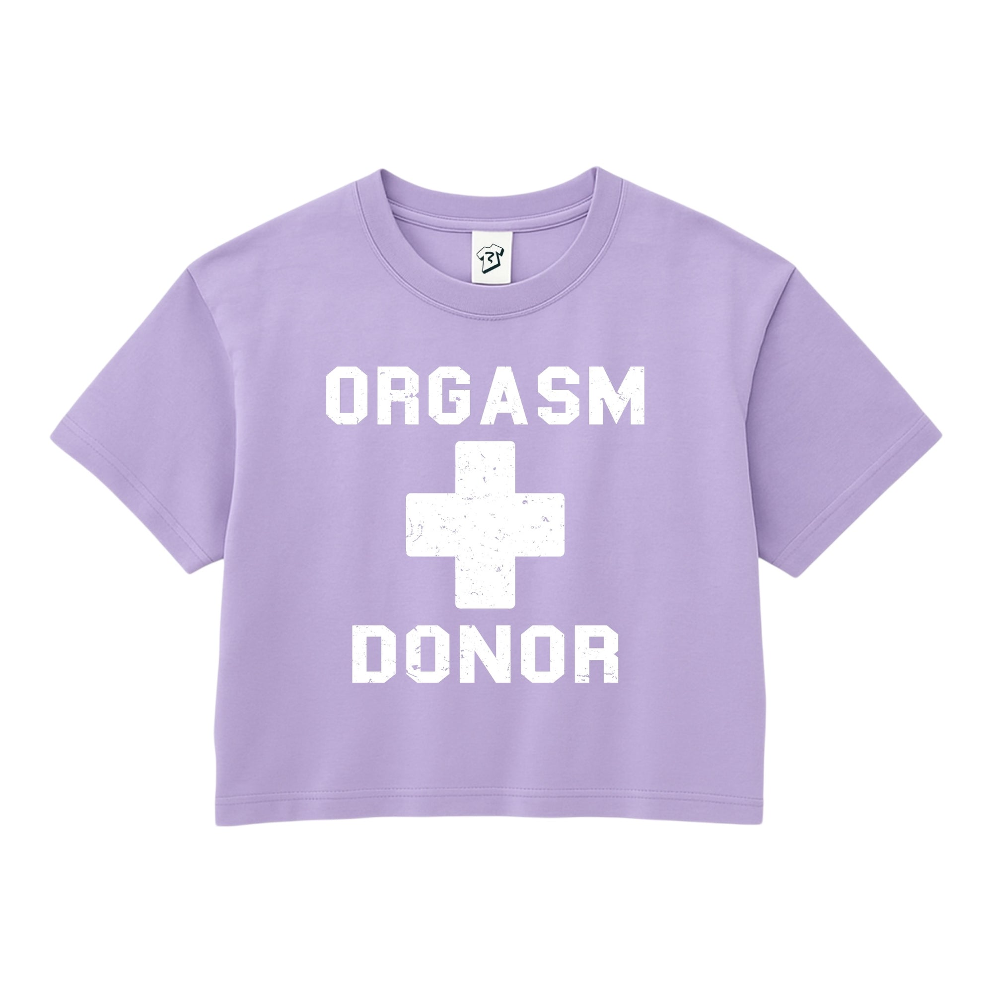 Tees Club crop top Orgasm Donor - Crop Top Black Size XS back view