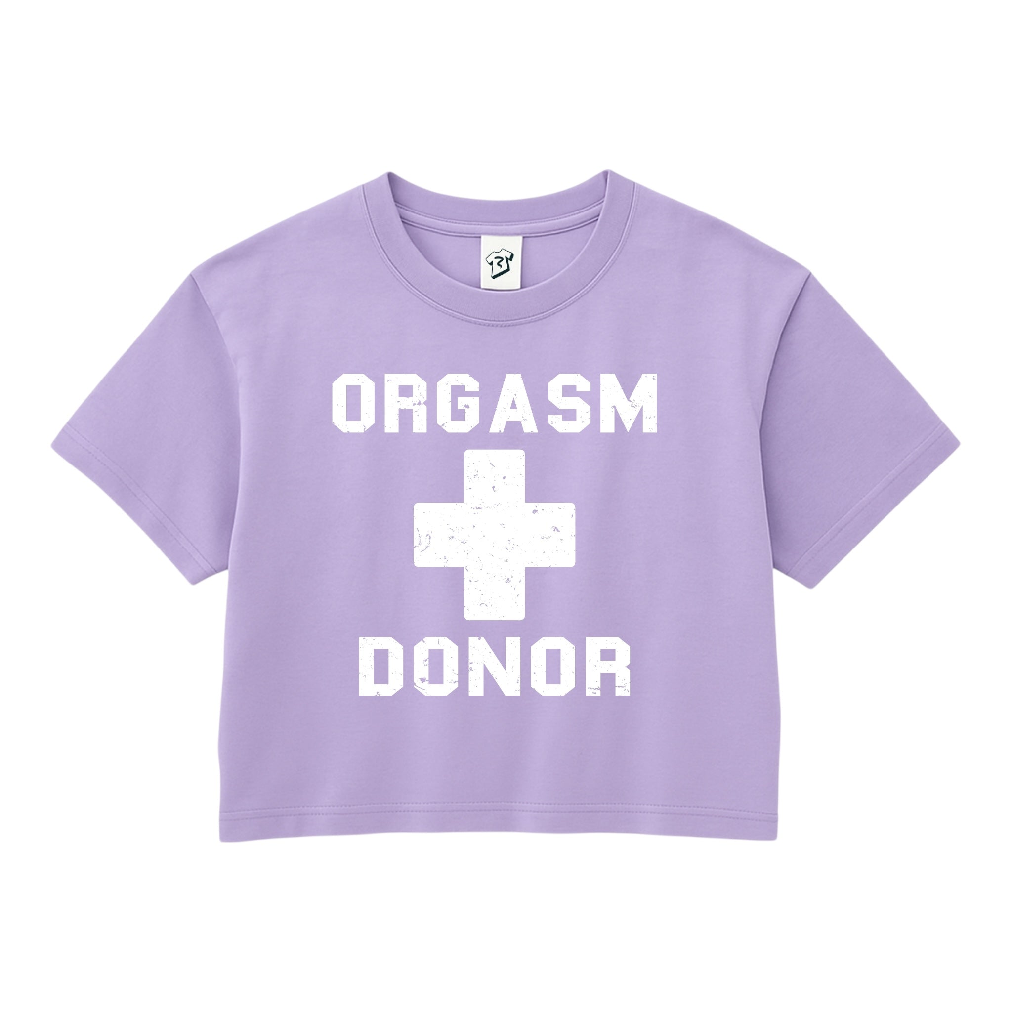 Tees Club crop top Orgasm Donor - Crop Top Black Size XS back view