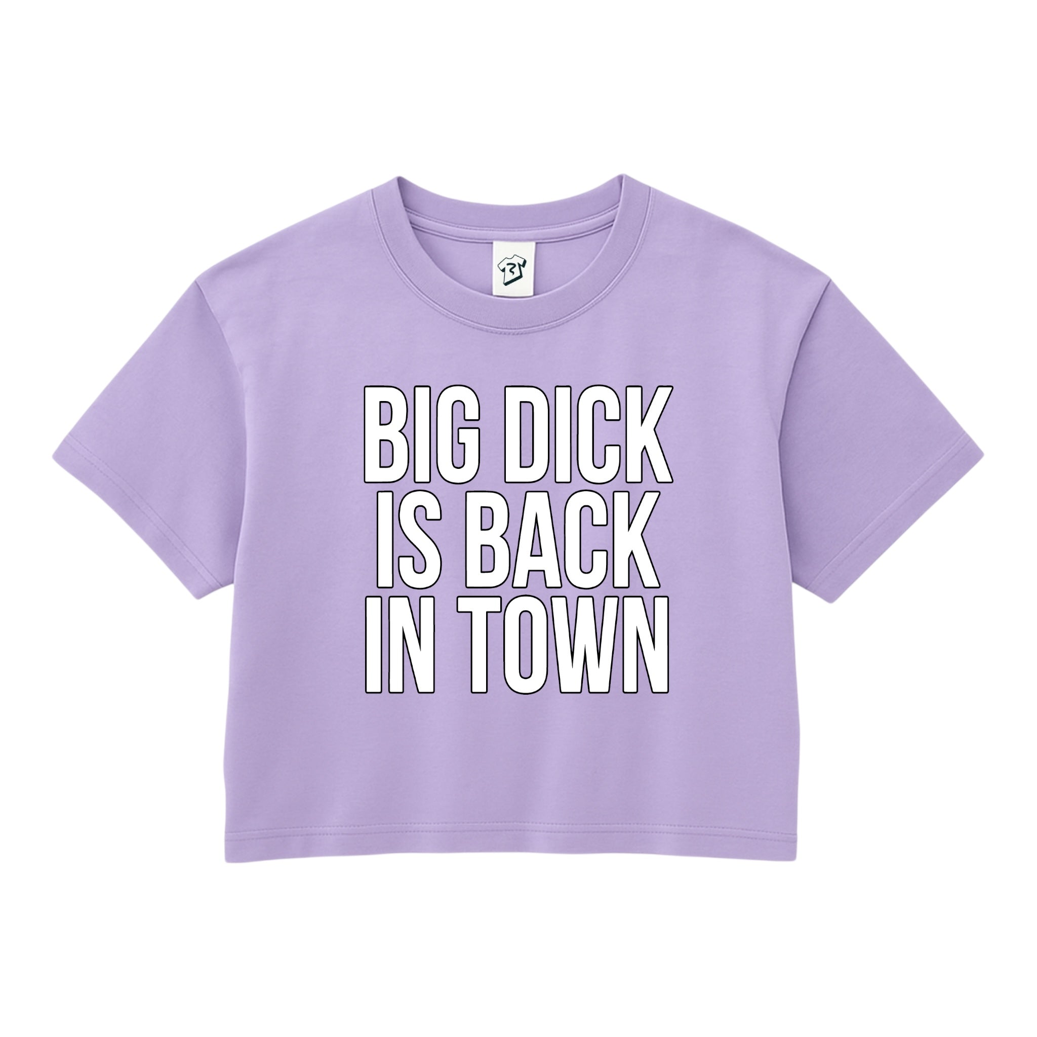 Tees Club crop top Big Dick Is Back in Town - Crop Top Black Size S detail