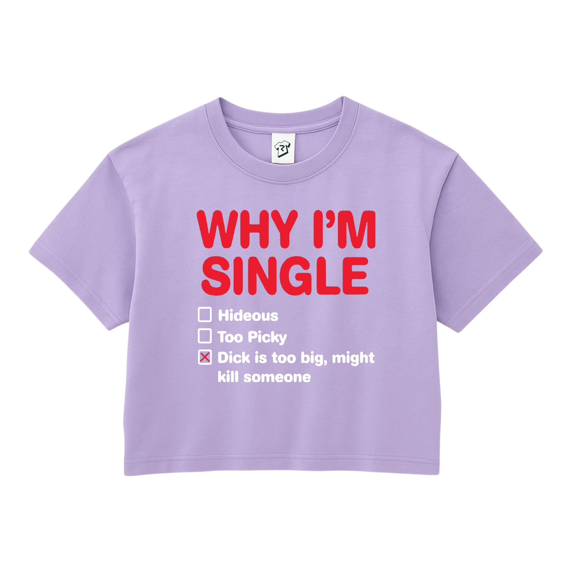 Tees Club crop top Why I'm Single? - Crop Top Black Size XS back view