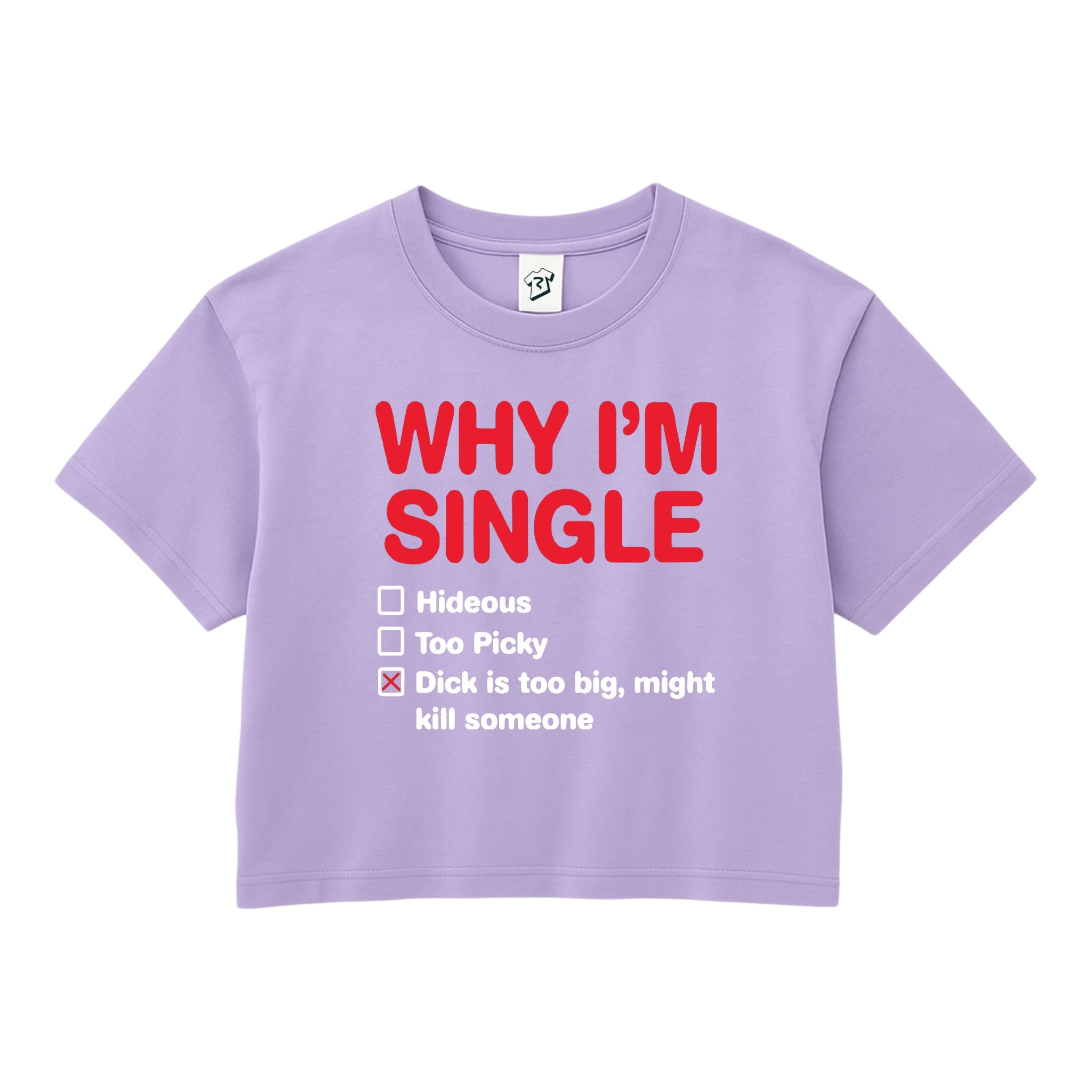 Tees Club crop top Why I'm Single? - Crop Top Black Size XS back view