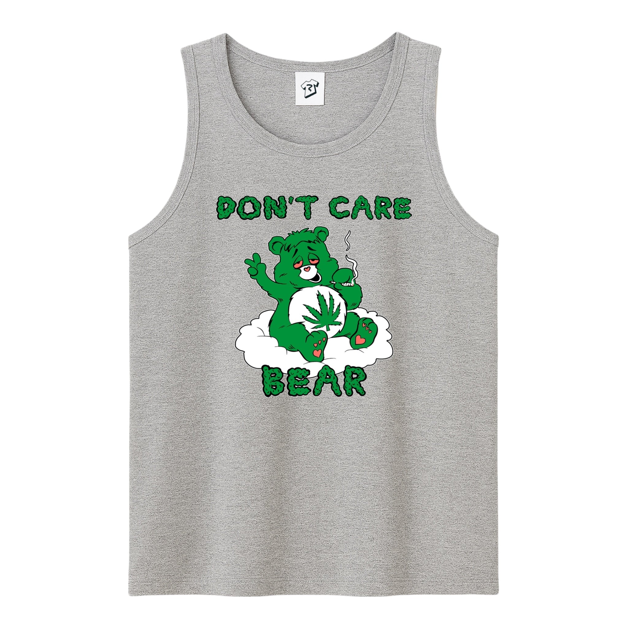 Tees Club tank top Don't Care Lazy Bear - Tank Top Navy Size M detail