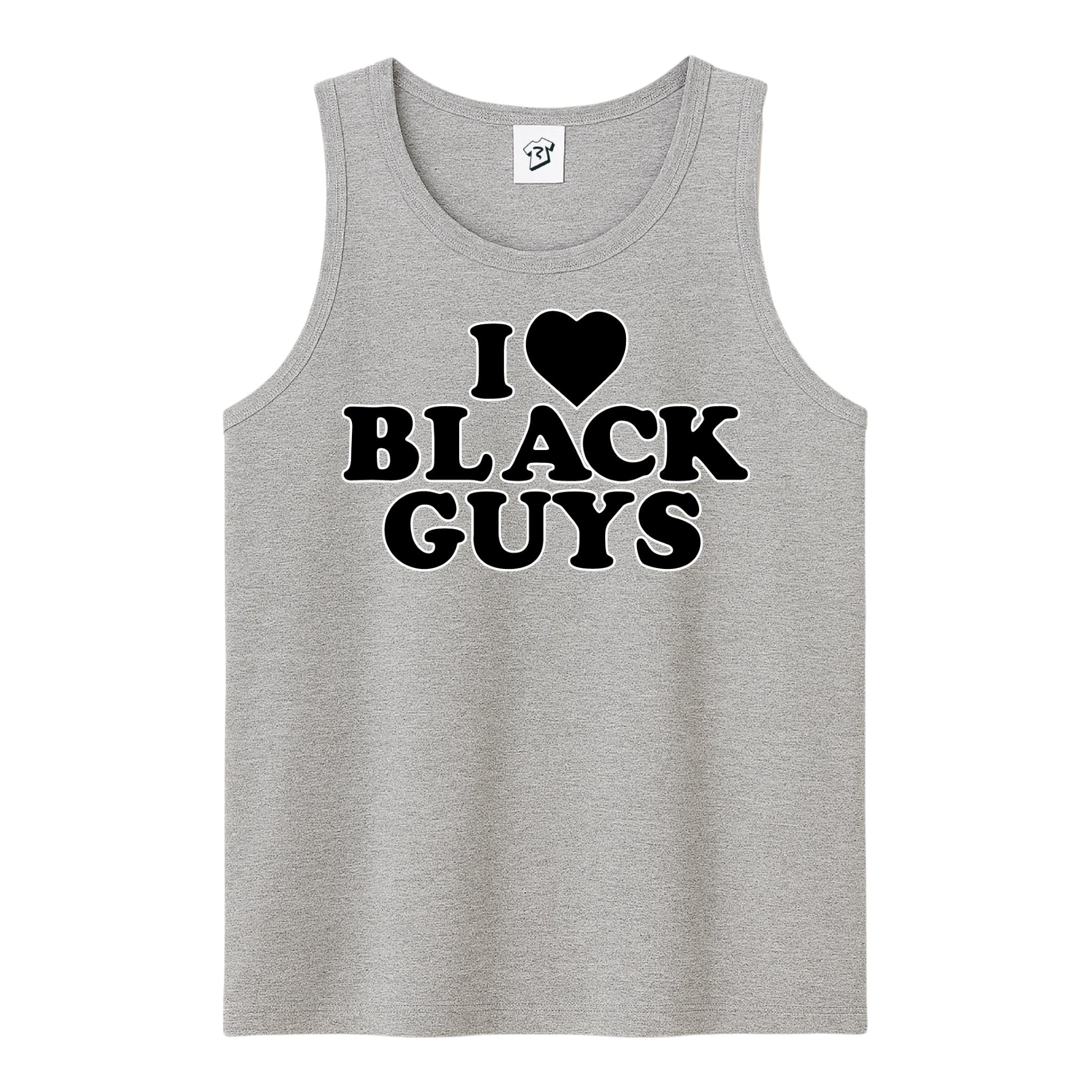 Tees Club tank top I Love Black Guys (Black) - Tank Top Navy Size M detail