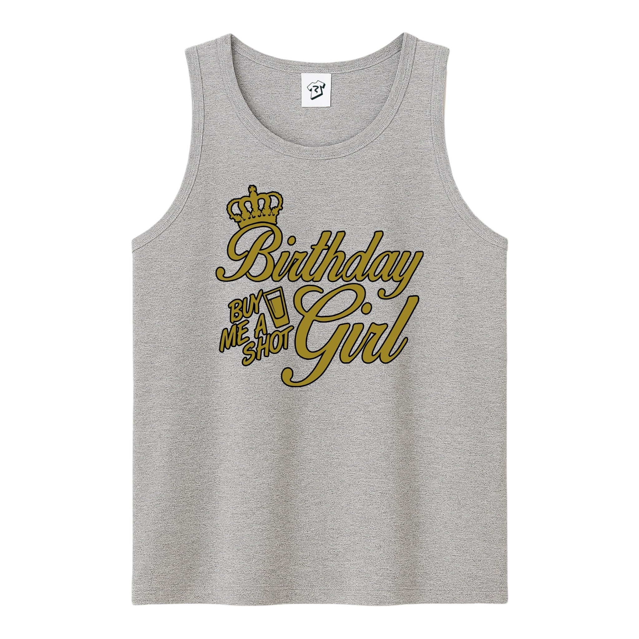 Tees Club tank top Birthday Girl (Buy Me a Shot) - Tank Top Navy Size M detail