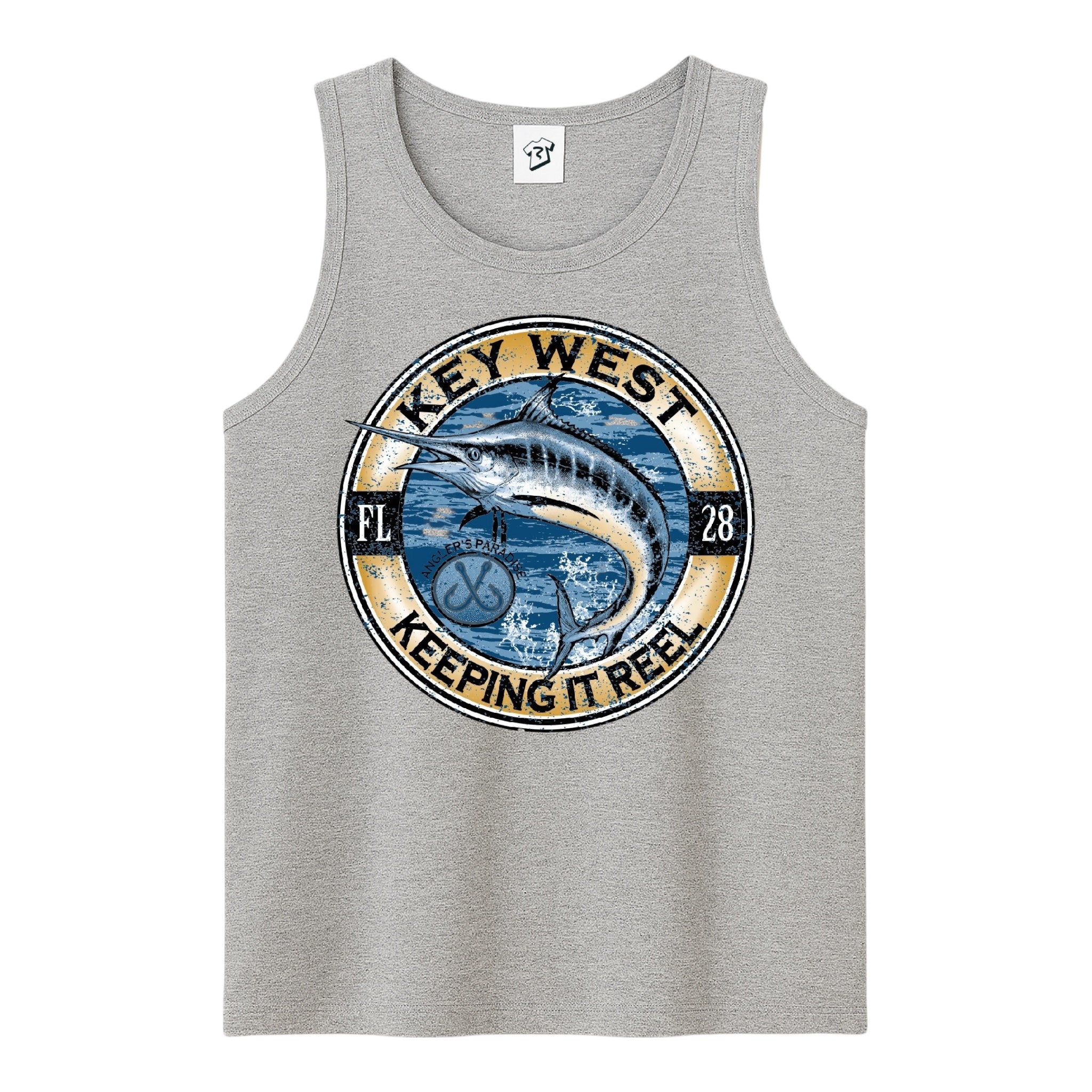 Tees Club tank top Marlin Fish KW - Tank Top Navy Size M detail