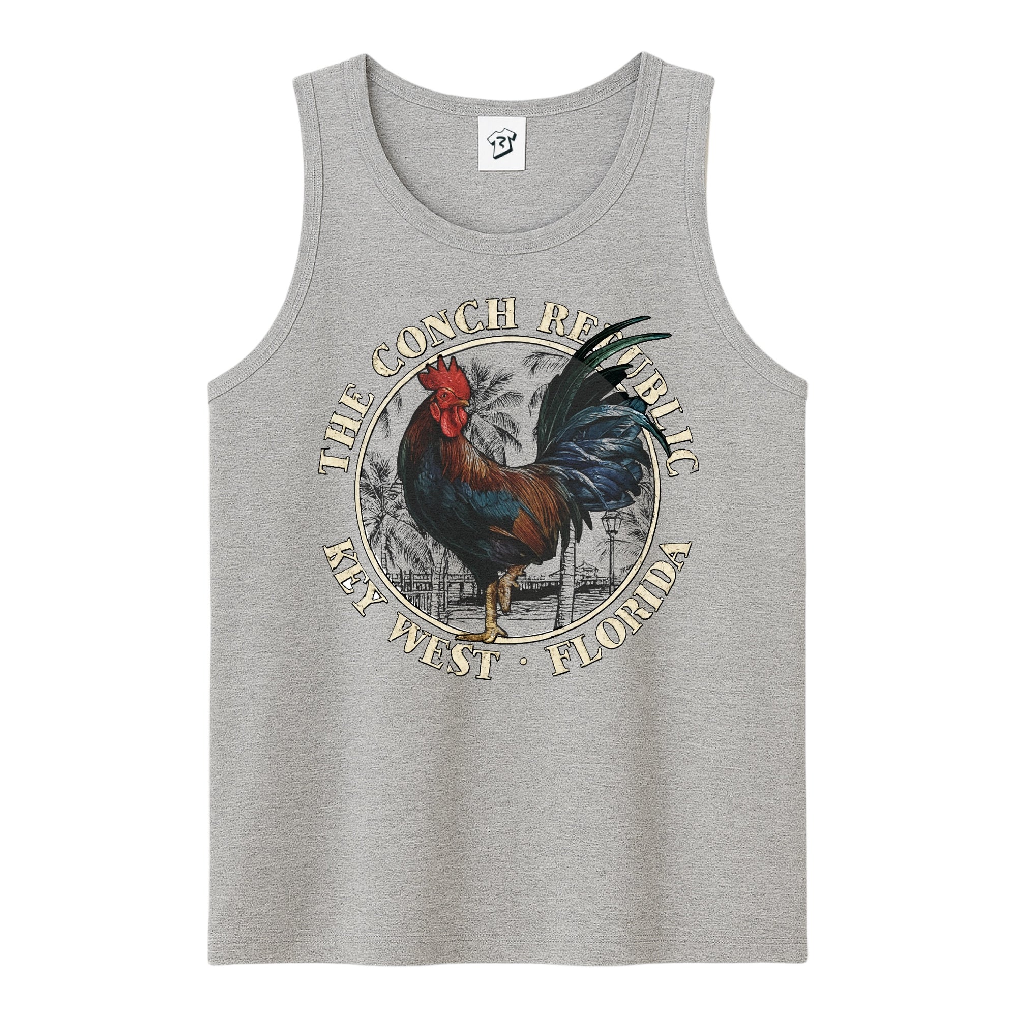 Tees Club tank top Rooster Conch Rep KW - Tank Top Navy Size S front view