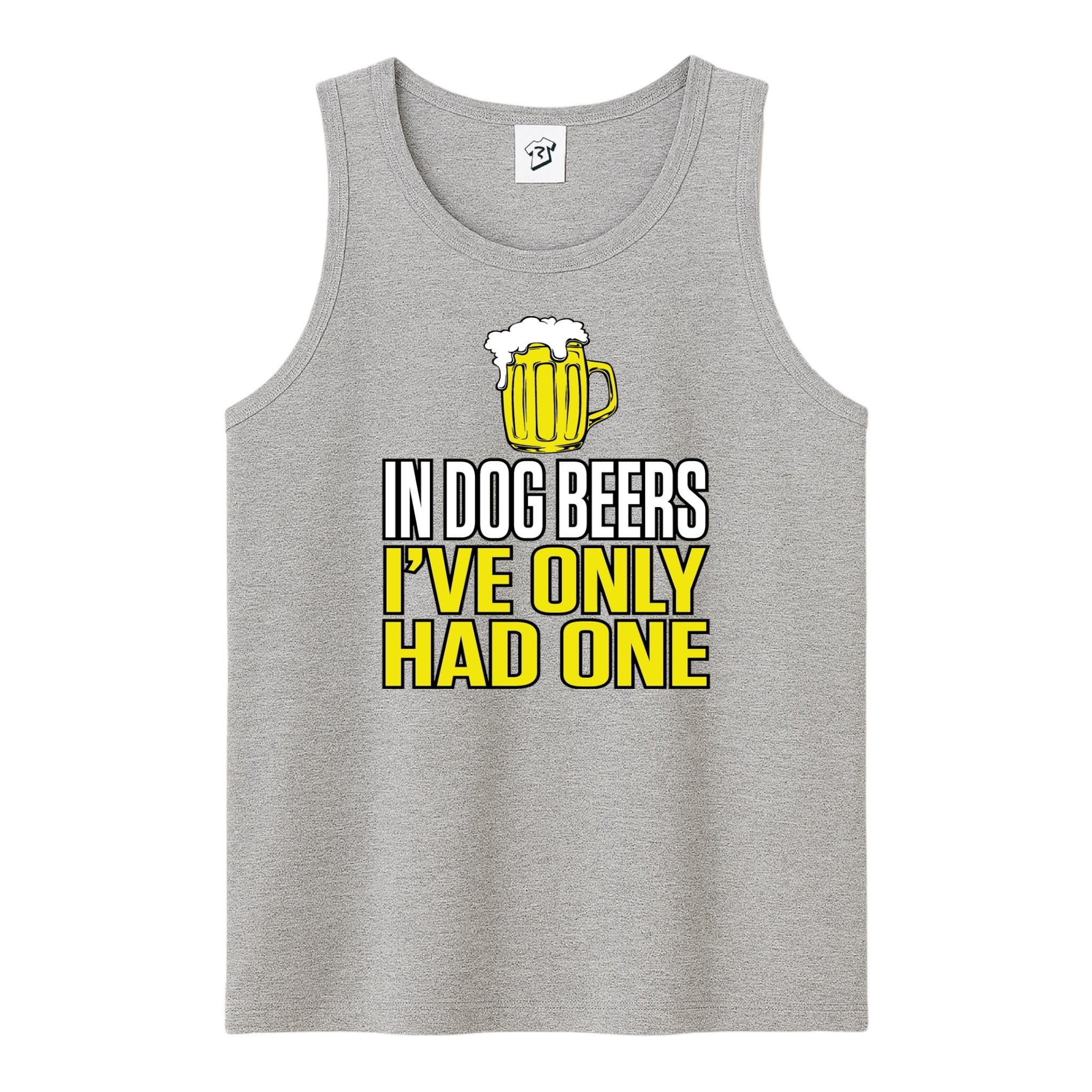 Tees Club tank top In Dog Beers I've Only Had One - Tank Top Navy Size M detail