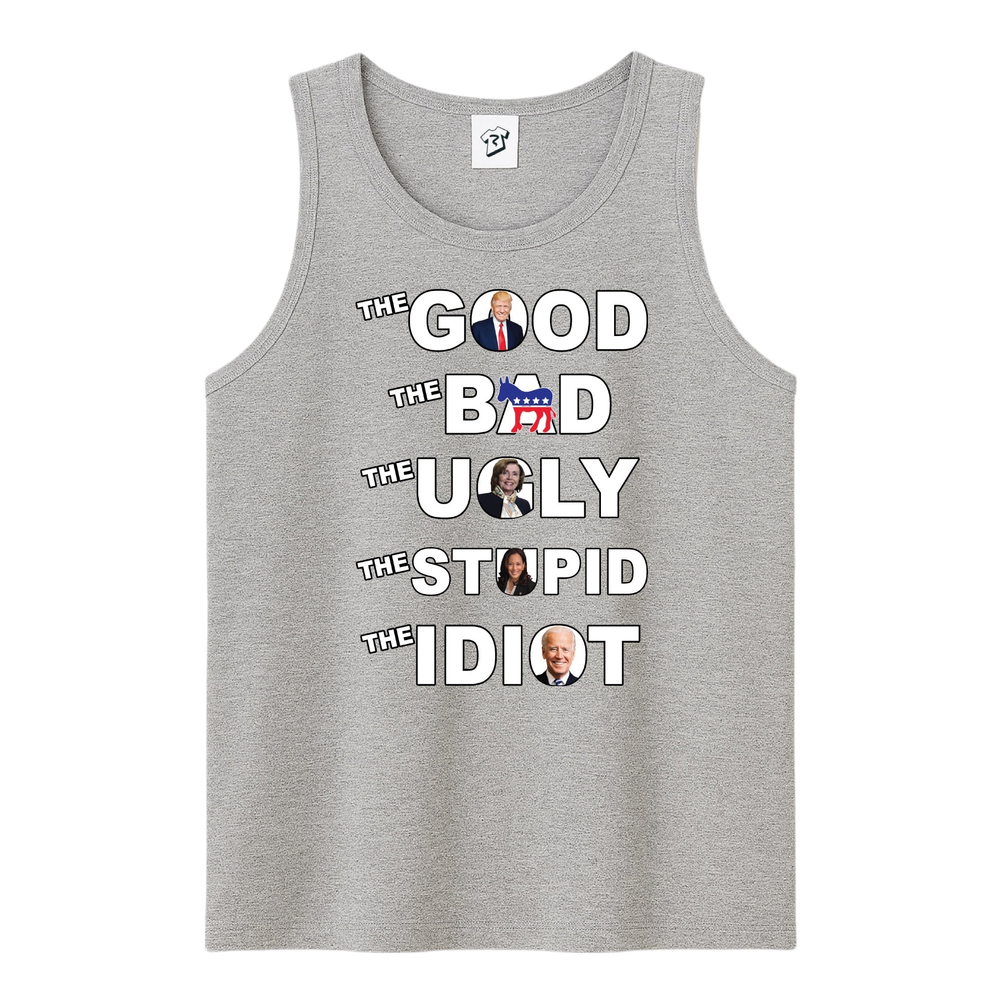 Tees Club tank top The Good The Bad The Ugly The Stupid - Tank Top Navy Size M detail