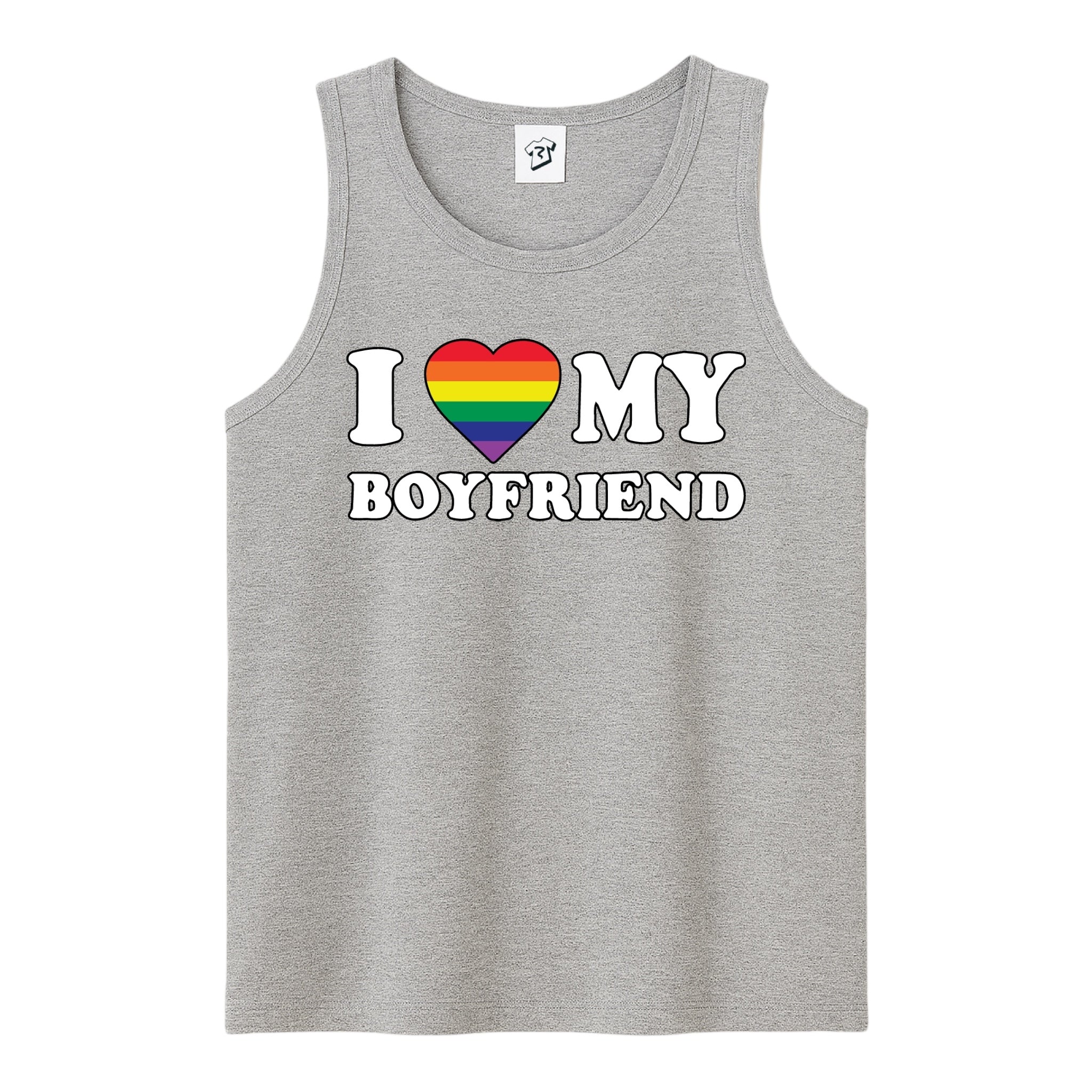 Tees Club tank top I Love My Boyfriend (Pride) - Tank Top Navy Size M detail