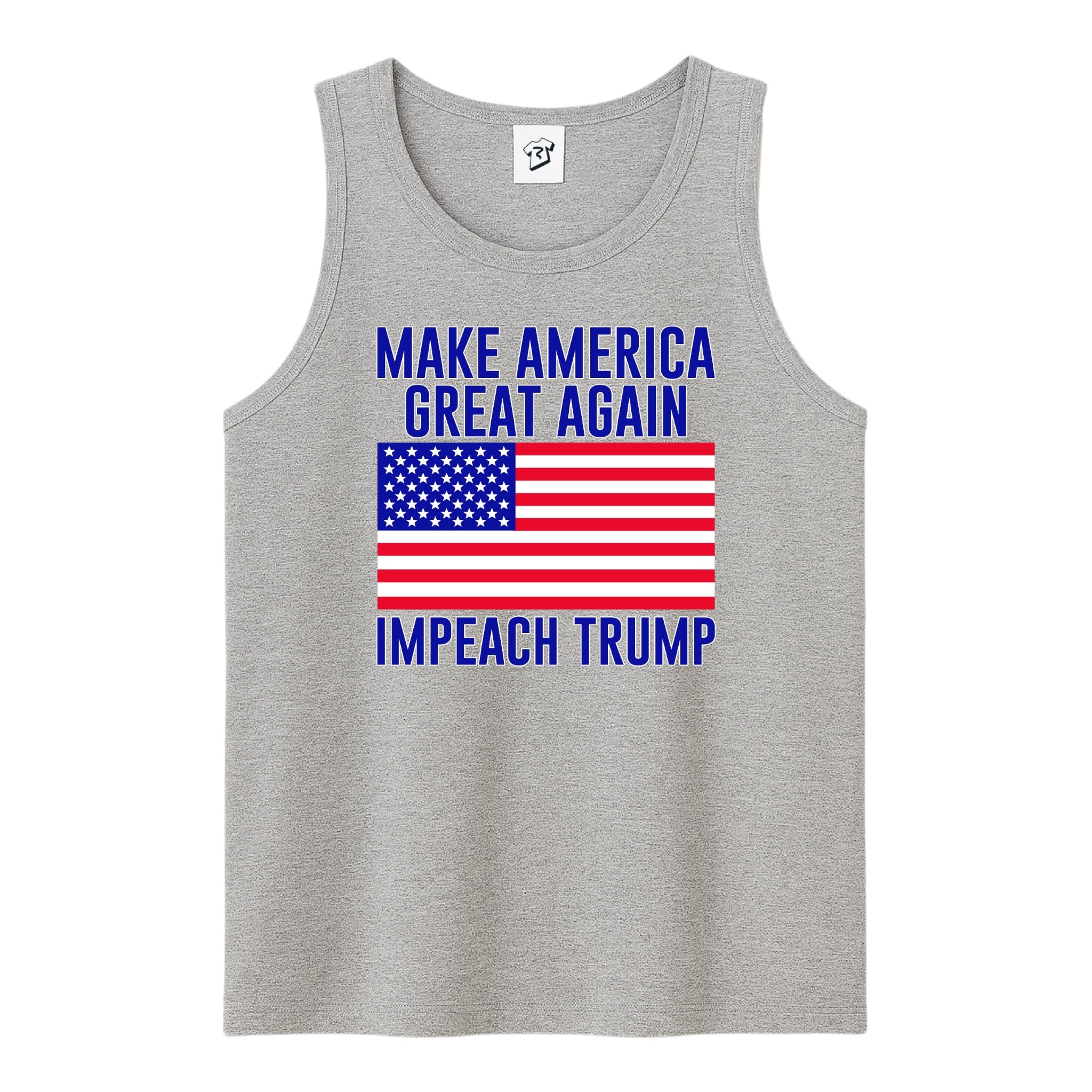 Tees Club tank top Impeach Trump - Tank Top Navy Size M detail