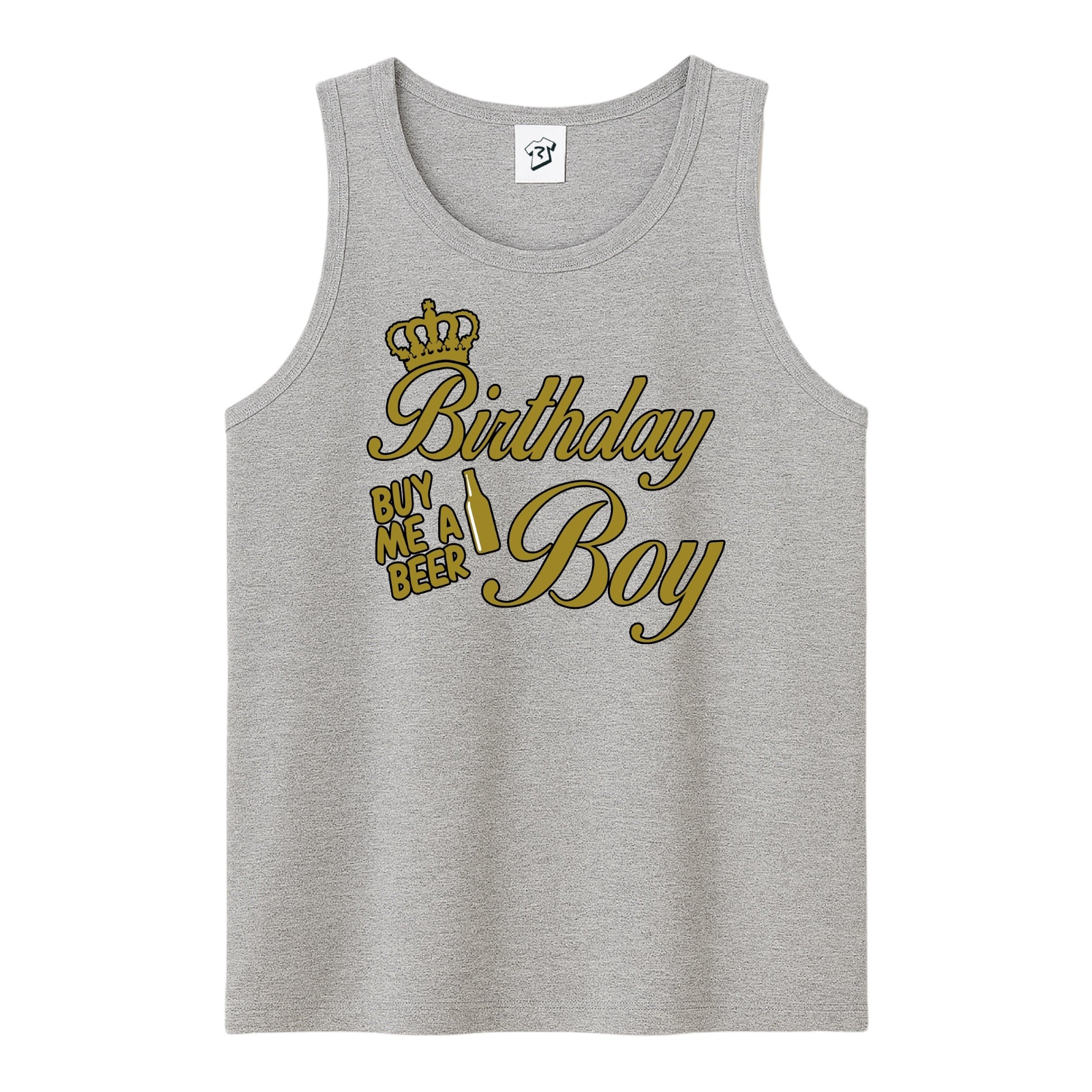 Tees Club tank top Birthday Boy (Buy Me a Beer) - Tank Top Navy Size M detail