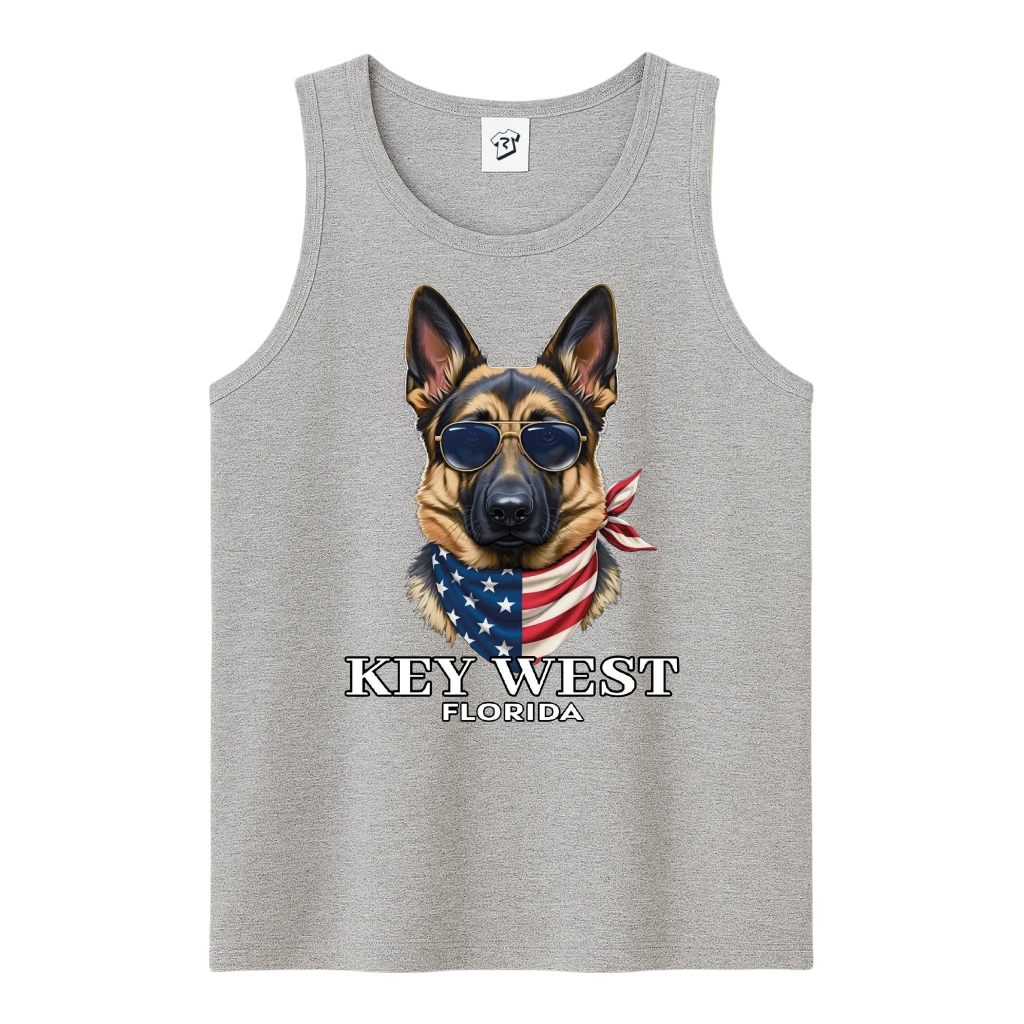 Tees Club tank top German Shepherd KW - Tank Top Navy Size M detail