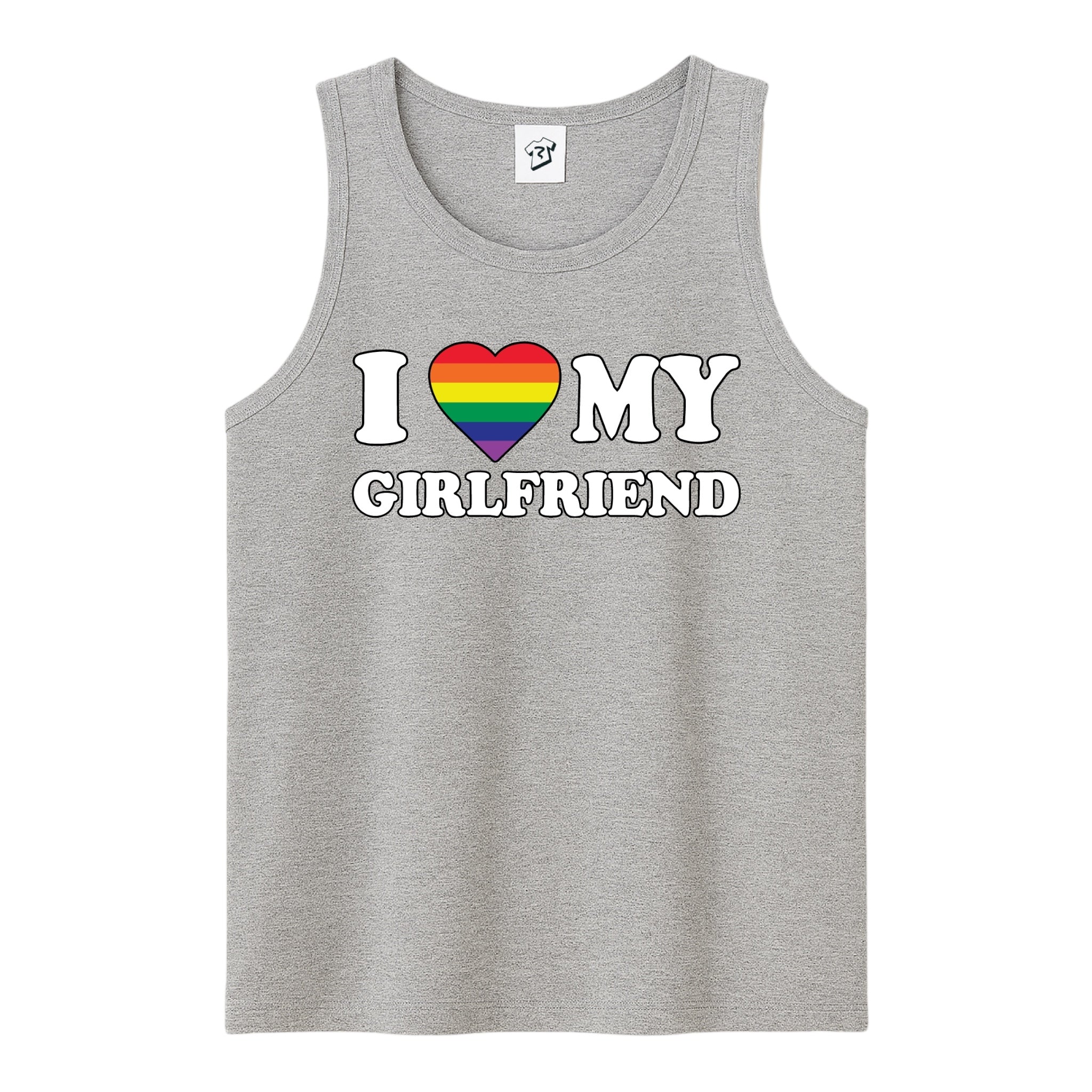 Tees Club tank top I Love My Girlfriend (Pride) - Tank Top Navy Size M detail