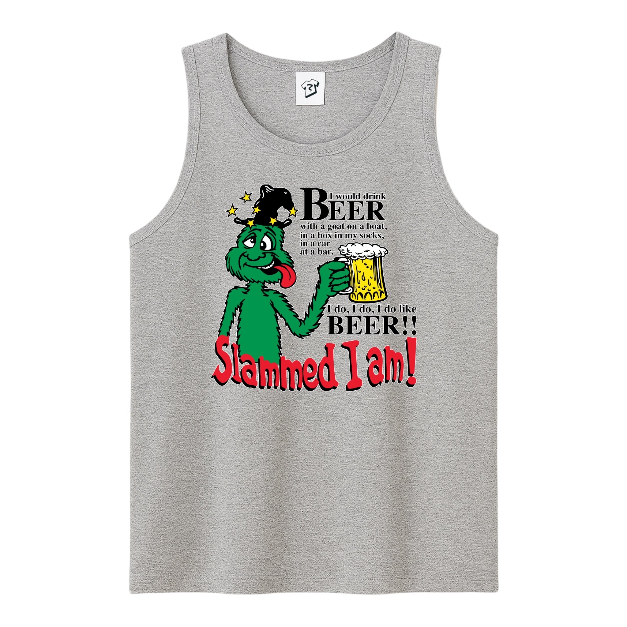 Tees Club tank top Slammed I Am Beer - Tank Top Navy Size M detail