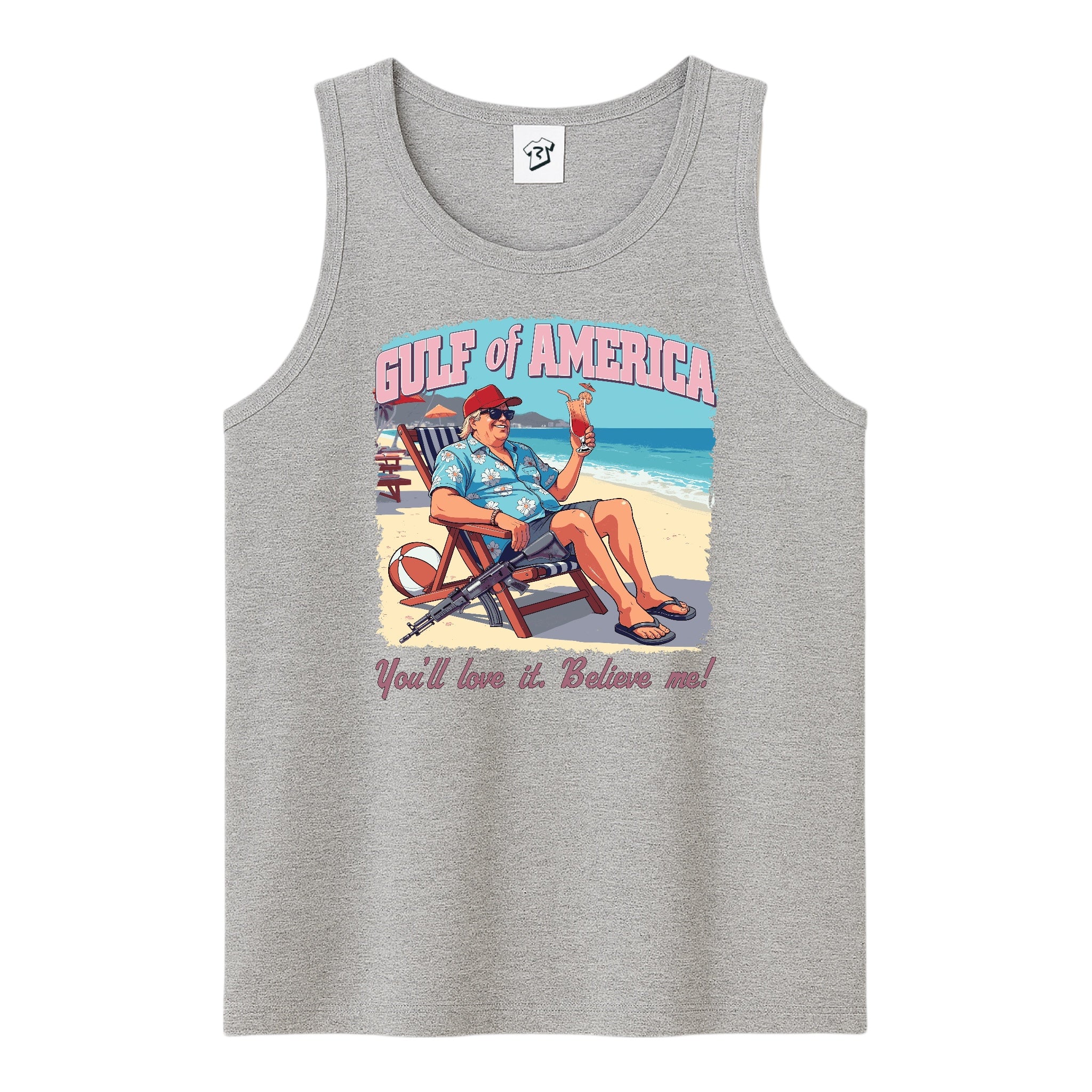 Tees Club tank top Gulf of America You'll Love It Believe Me - Tank Top Navy Size M detail