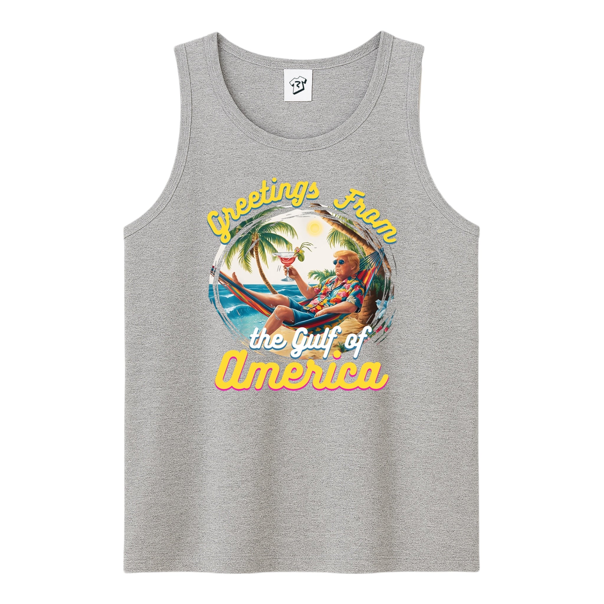 Tees Club tank top Greetings From Gulf of America - Tank Top Navy Size M detail