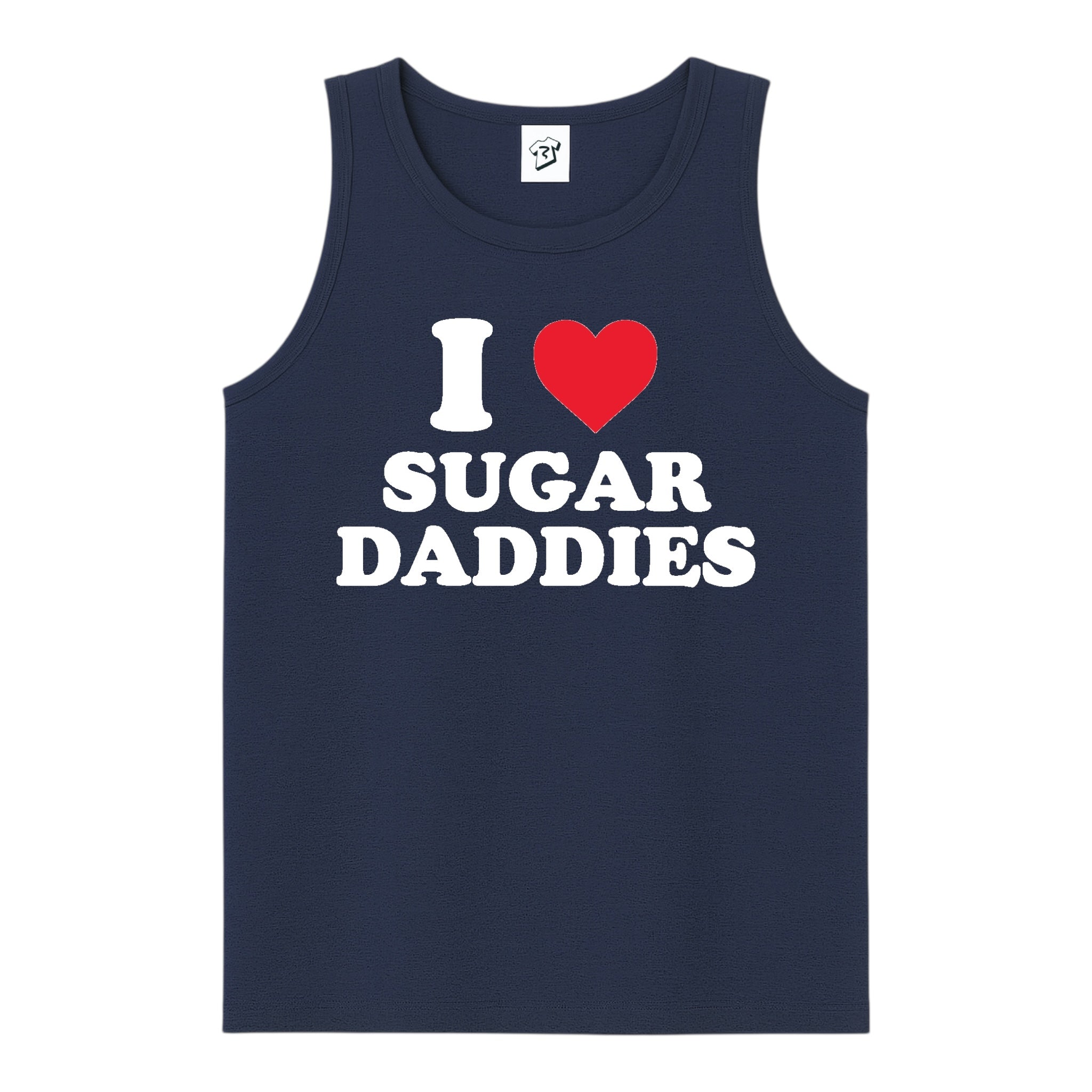 Tees Club tank top I Love Sugar Daddies - Tank Top Navy Size M detail