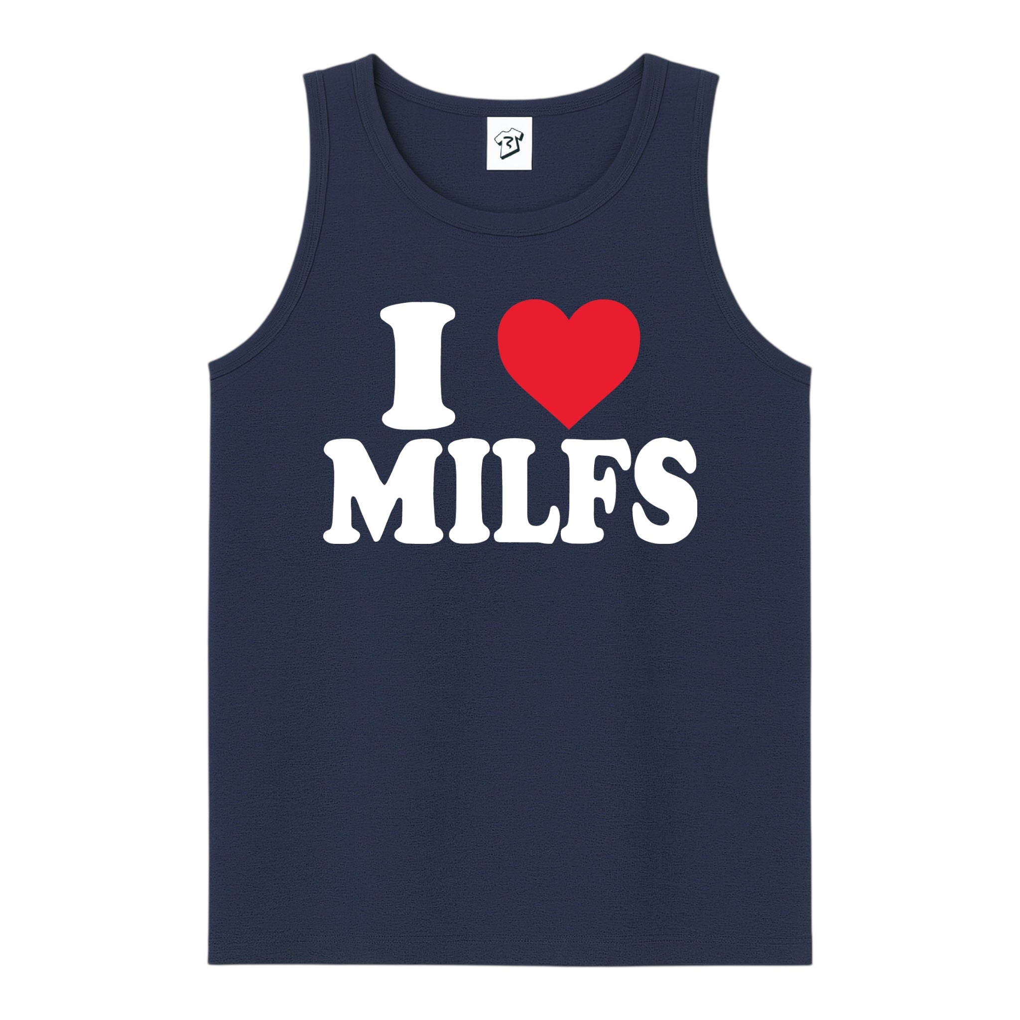Tees Club tank top I Love MILFS - Tank Top Navy Size M detail