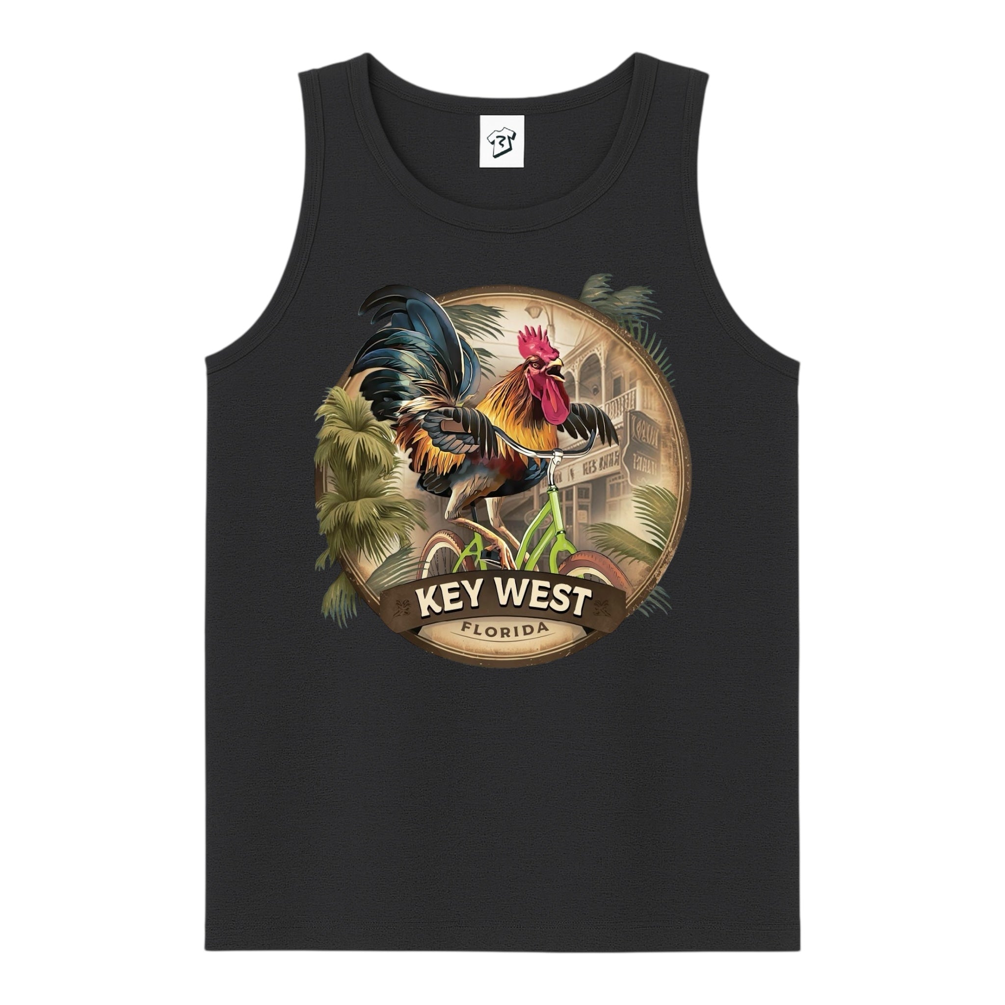 Tees Club tank top Bike Rooster KW - Tank Top Navy Size S front view