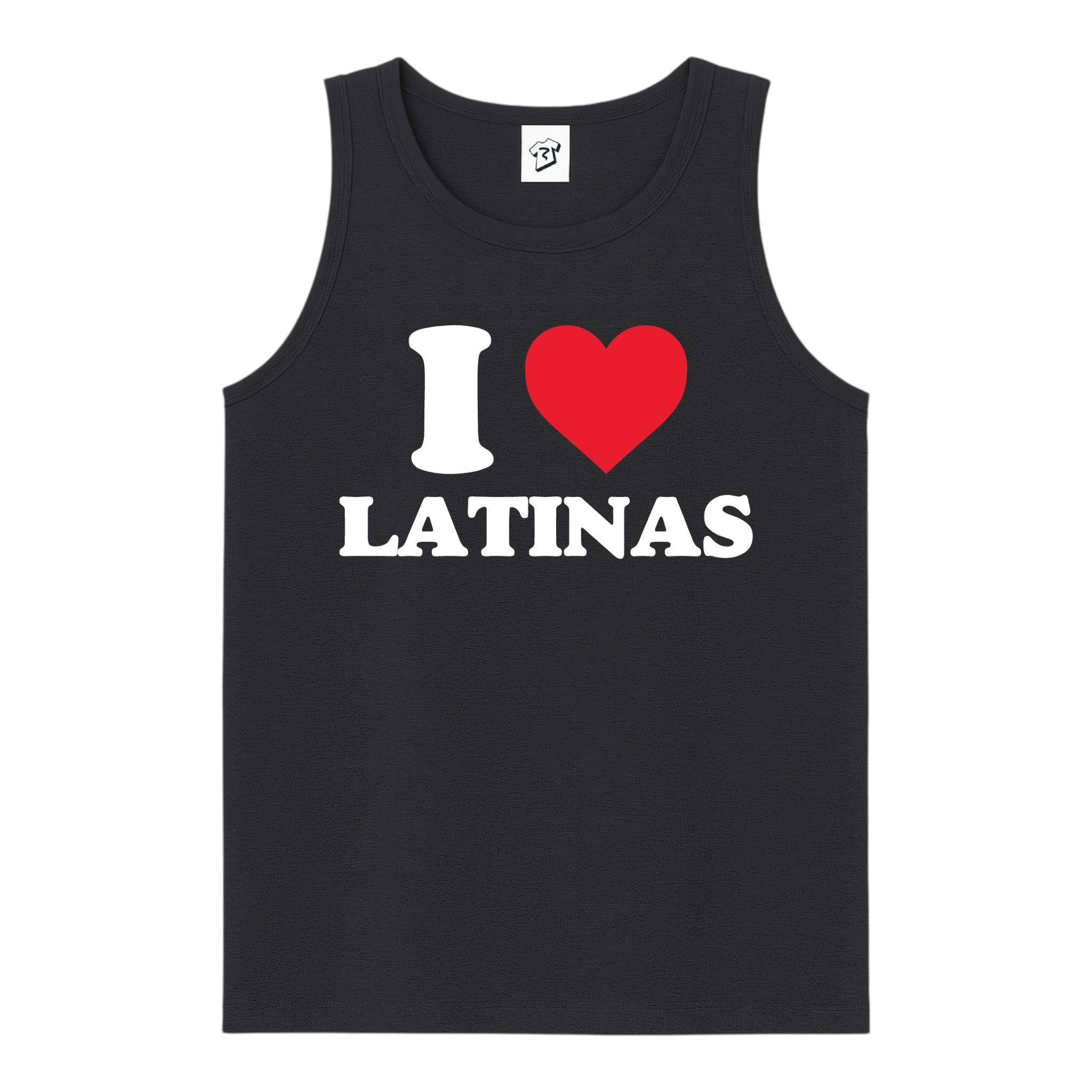 Tees Club tank top I Love Latinas - Tank Top Navy Size S back view