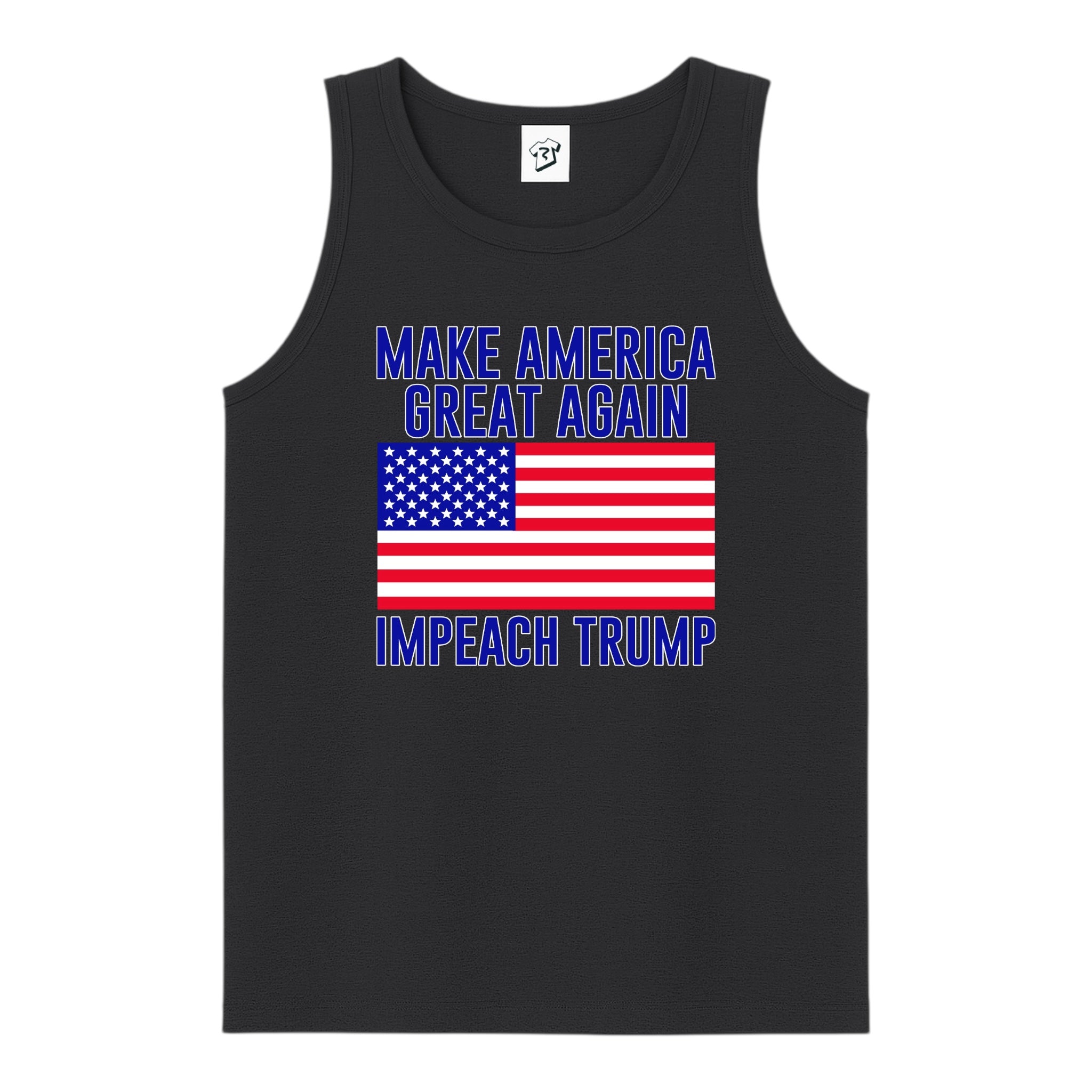 Tees Club tank top Impeach Trump - Tank Top Navy Size M detail