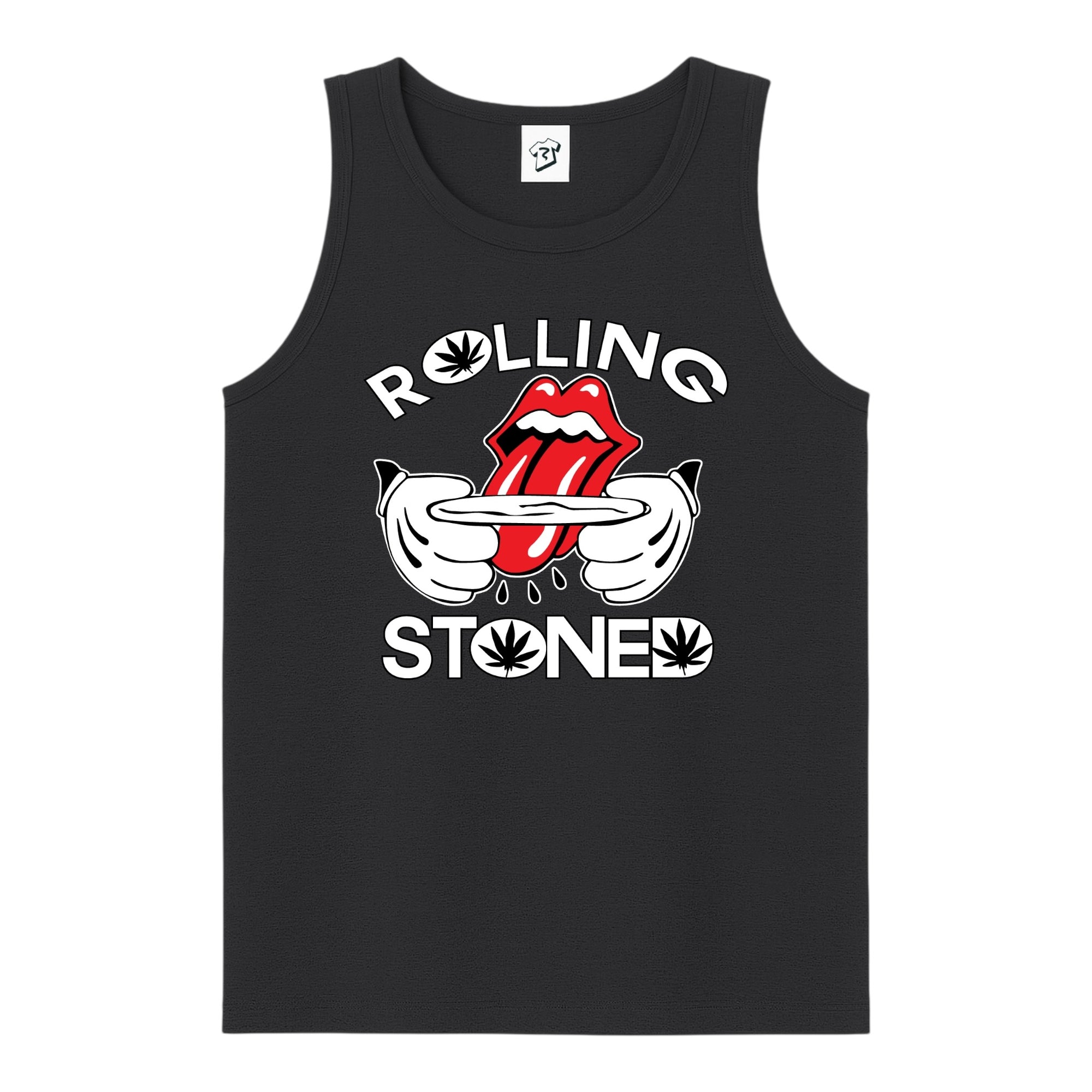 Tees Club tank top Rolling Stoned - Tank Top Navy Size S back view