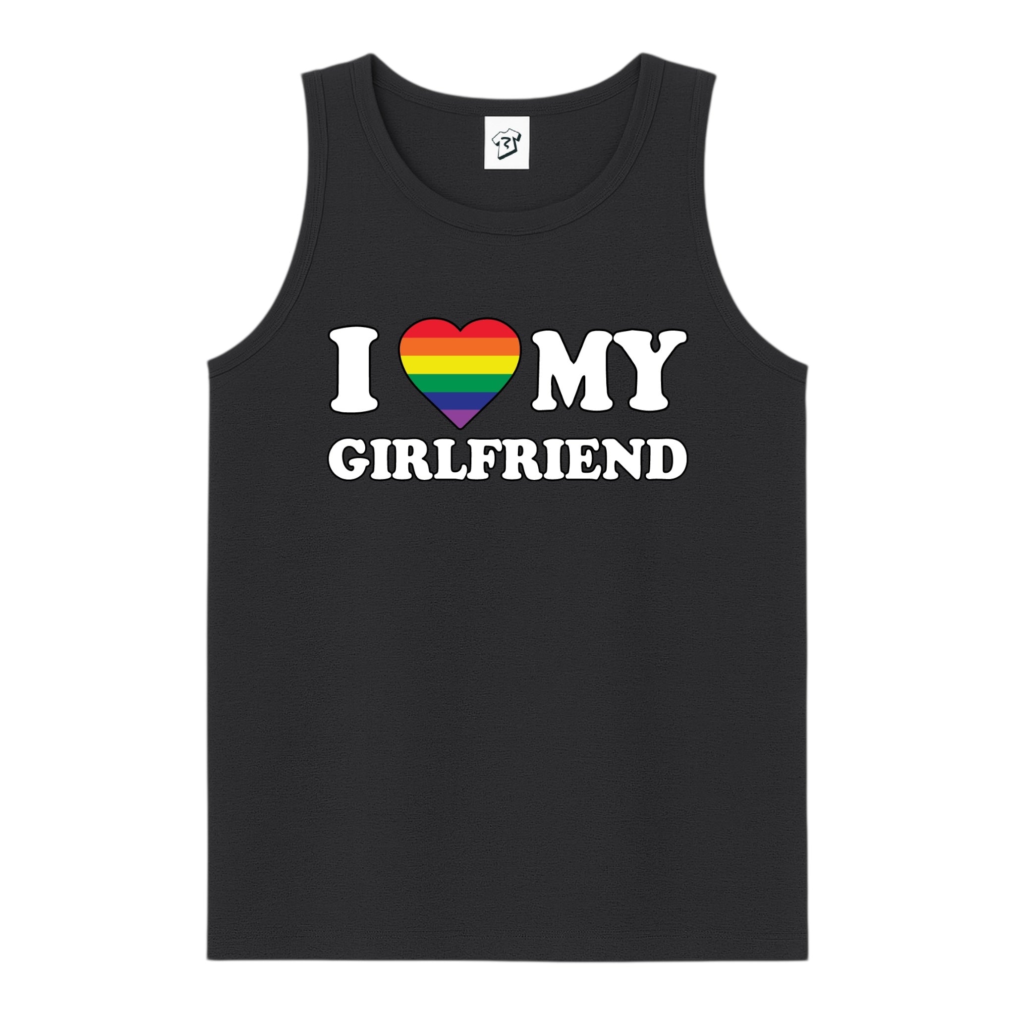 Tees Club tank top I Love My Girlfriend (Pride) - Tank Top Navy Size M detail