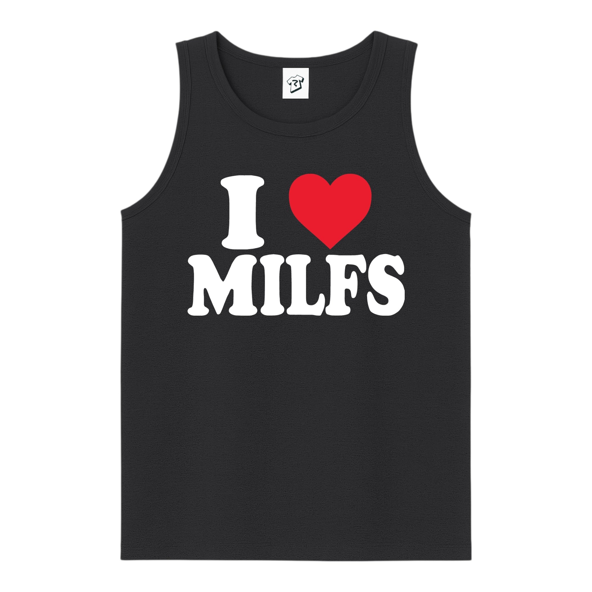 Tees Club tank top I Love MILFS - Tank Top Navy Size S front view