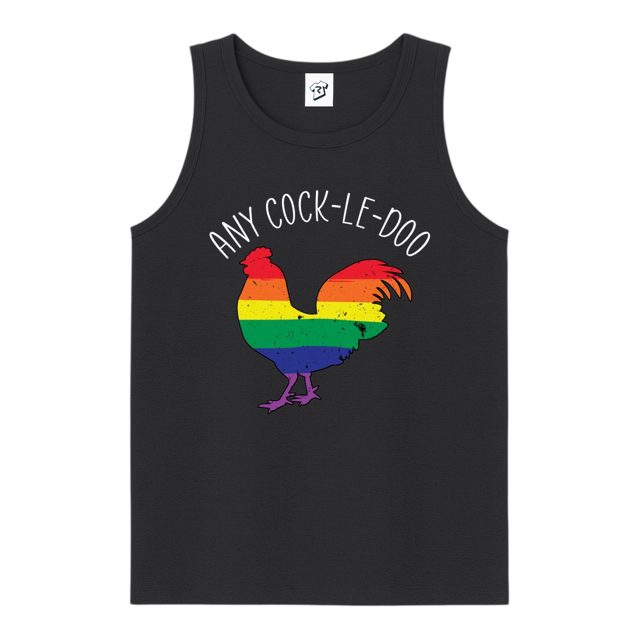 Tees Club tank top Any Cock I'll Do - Tank Top Navy Size S back view