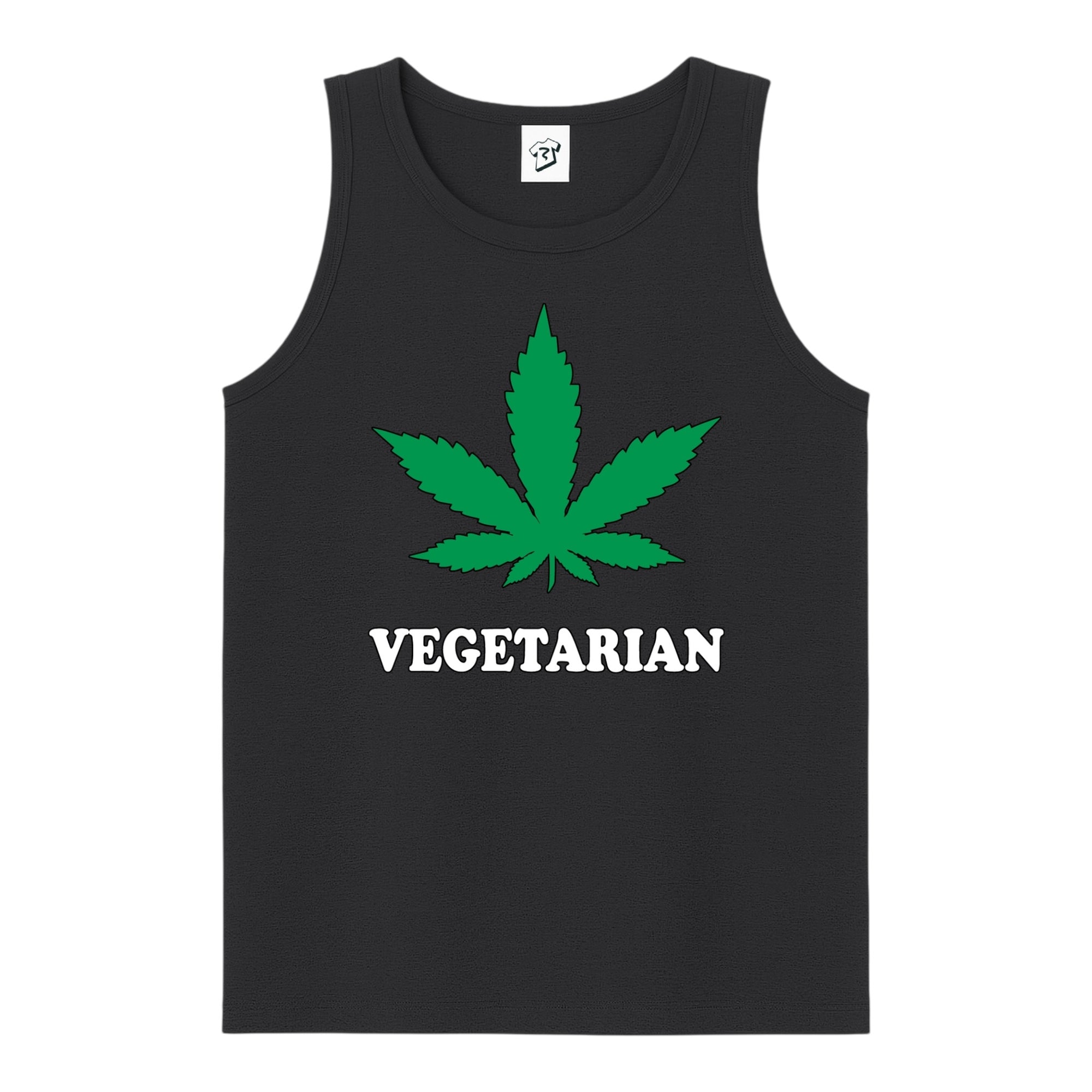 Tees Club tank top Vegetarian - Tank Top Navy Size S back view
