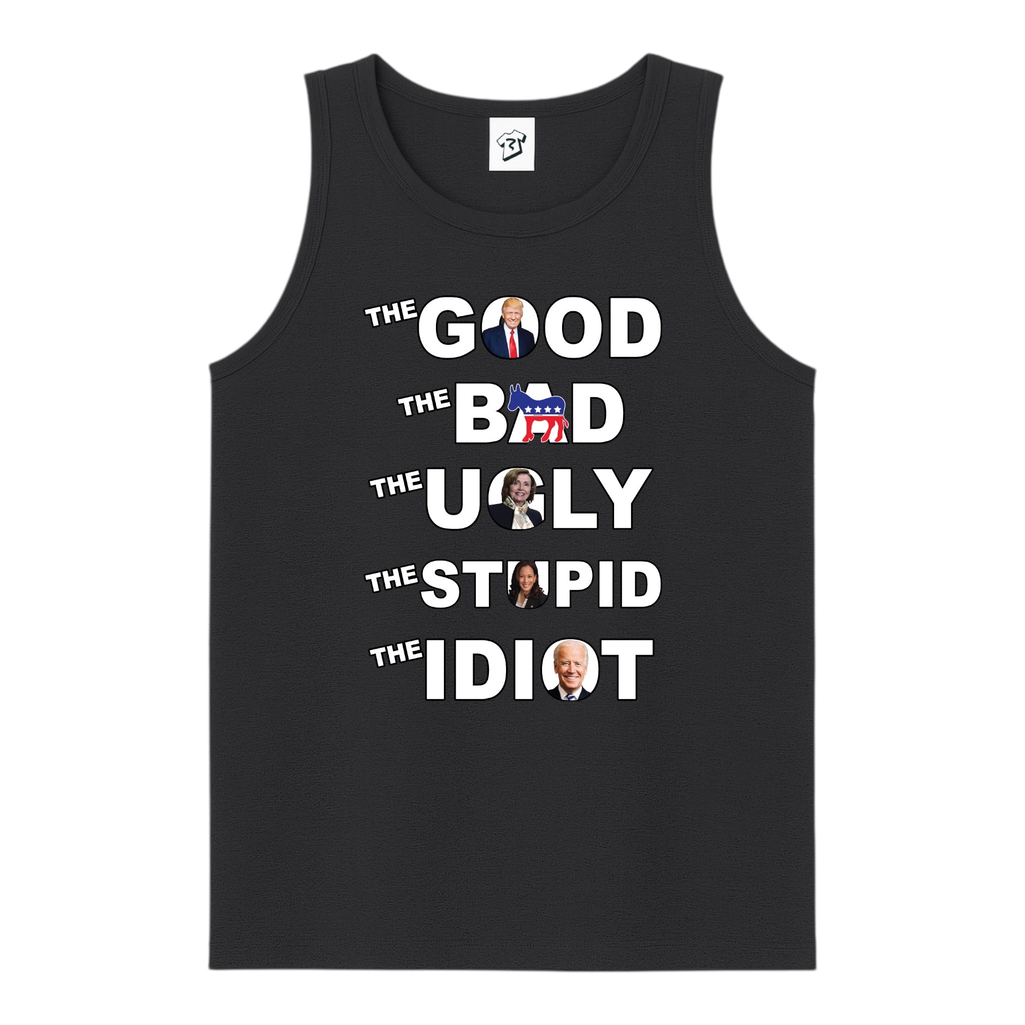 Tees Club tank top The Good The Bad The Ugly The Stupid - Tank Top Navy Size M detail