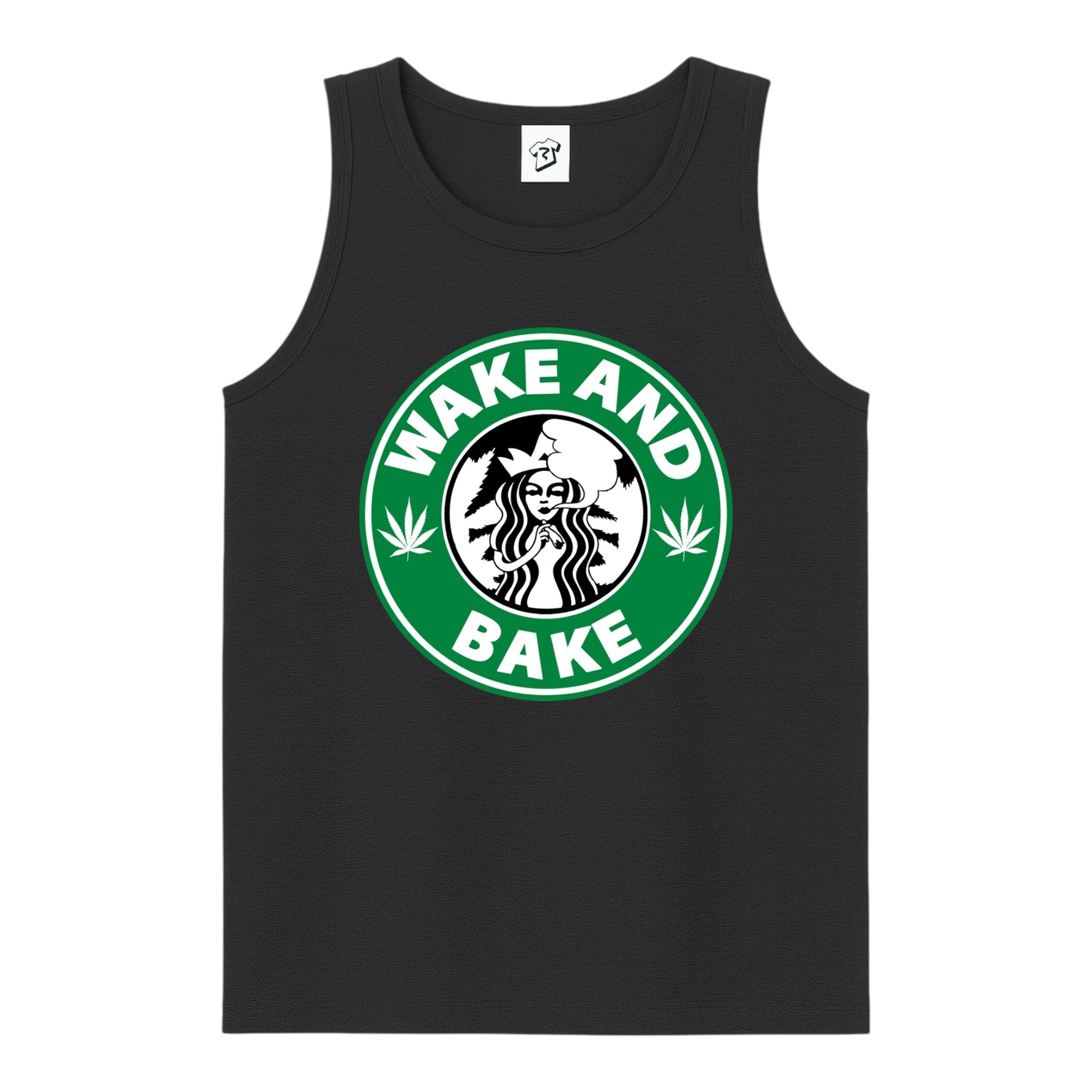 Tees Club tank top Wake N' Bake - Tank Top Navy Size S back view