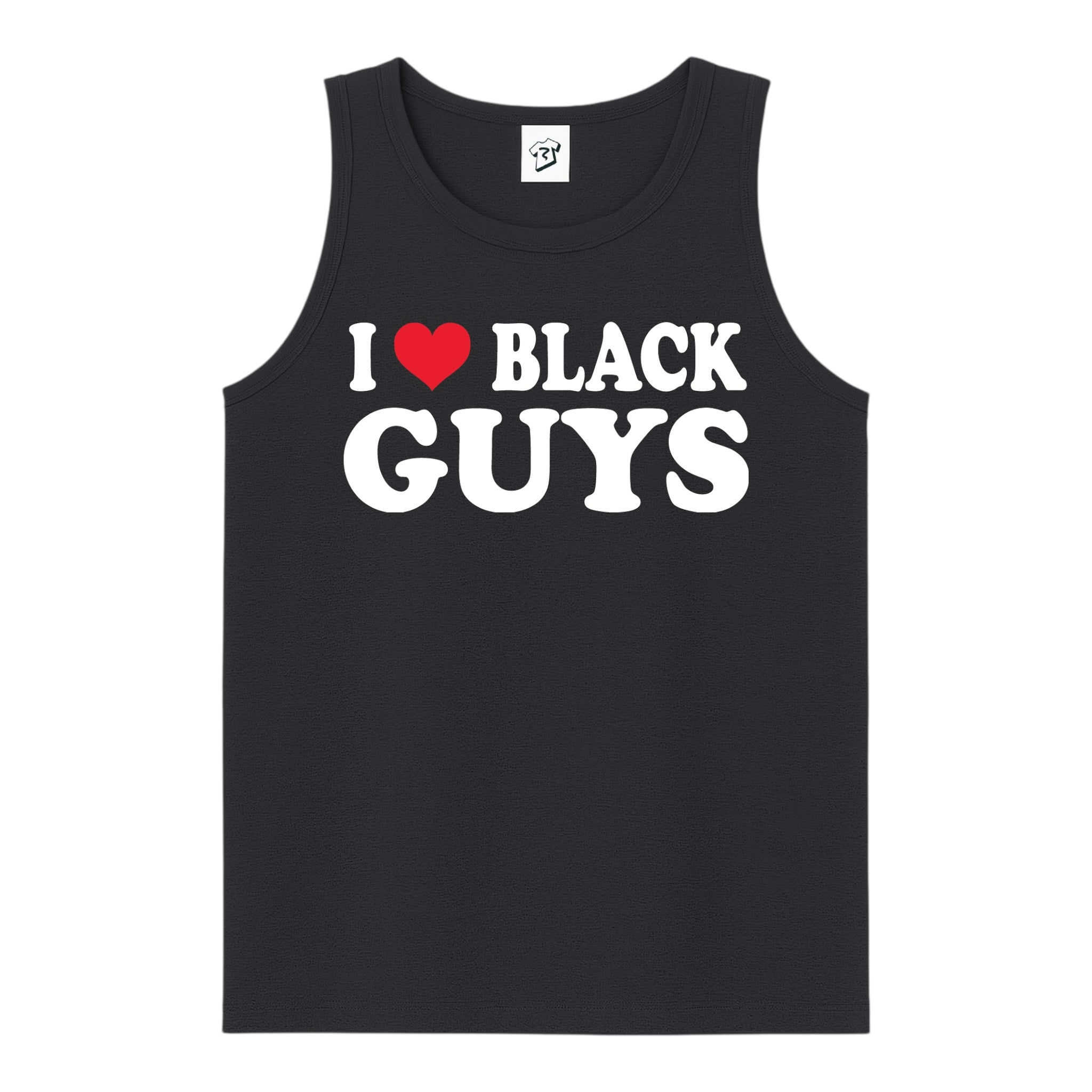Tees Club tank top I Love Black Guys - Tank Top Navy Size M detail
