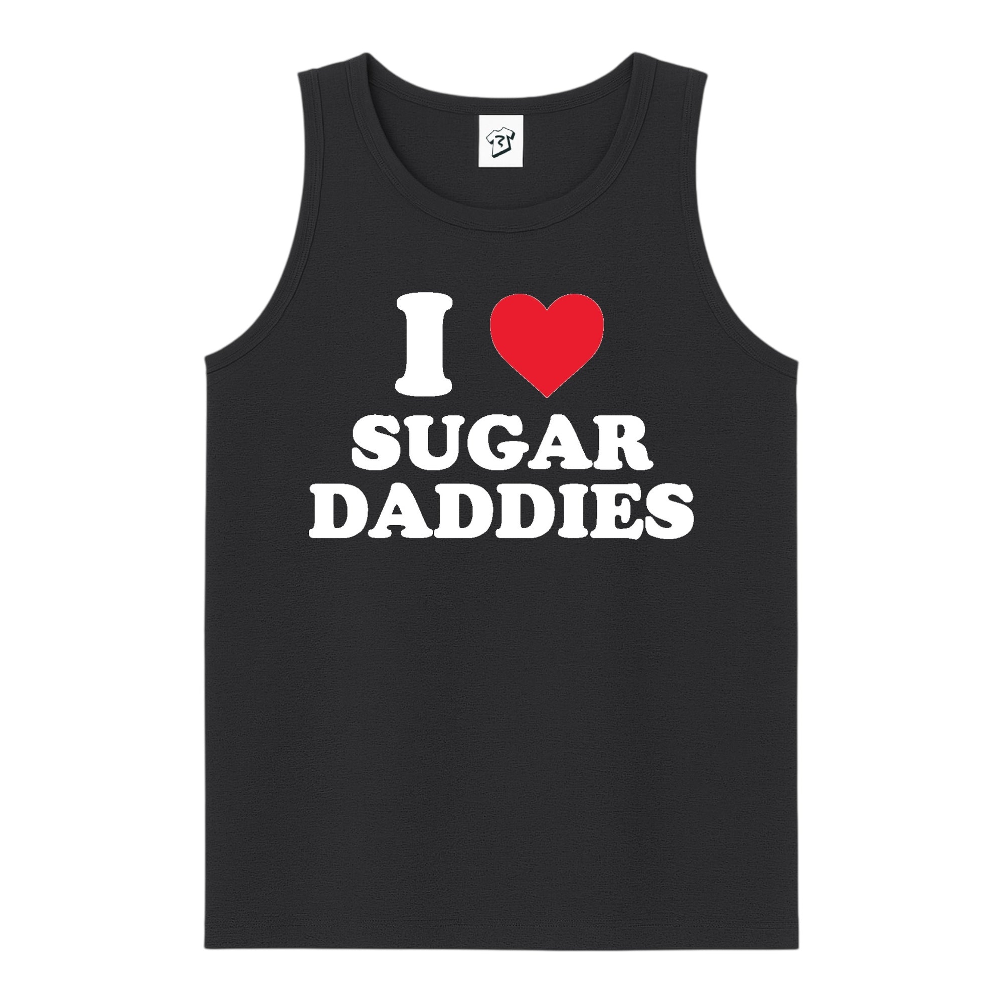 Tees Club tank top I Love Sugar Daddies - Tank Top Navy Size S back view