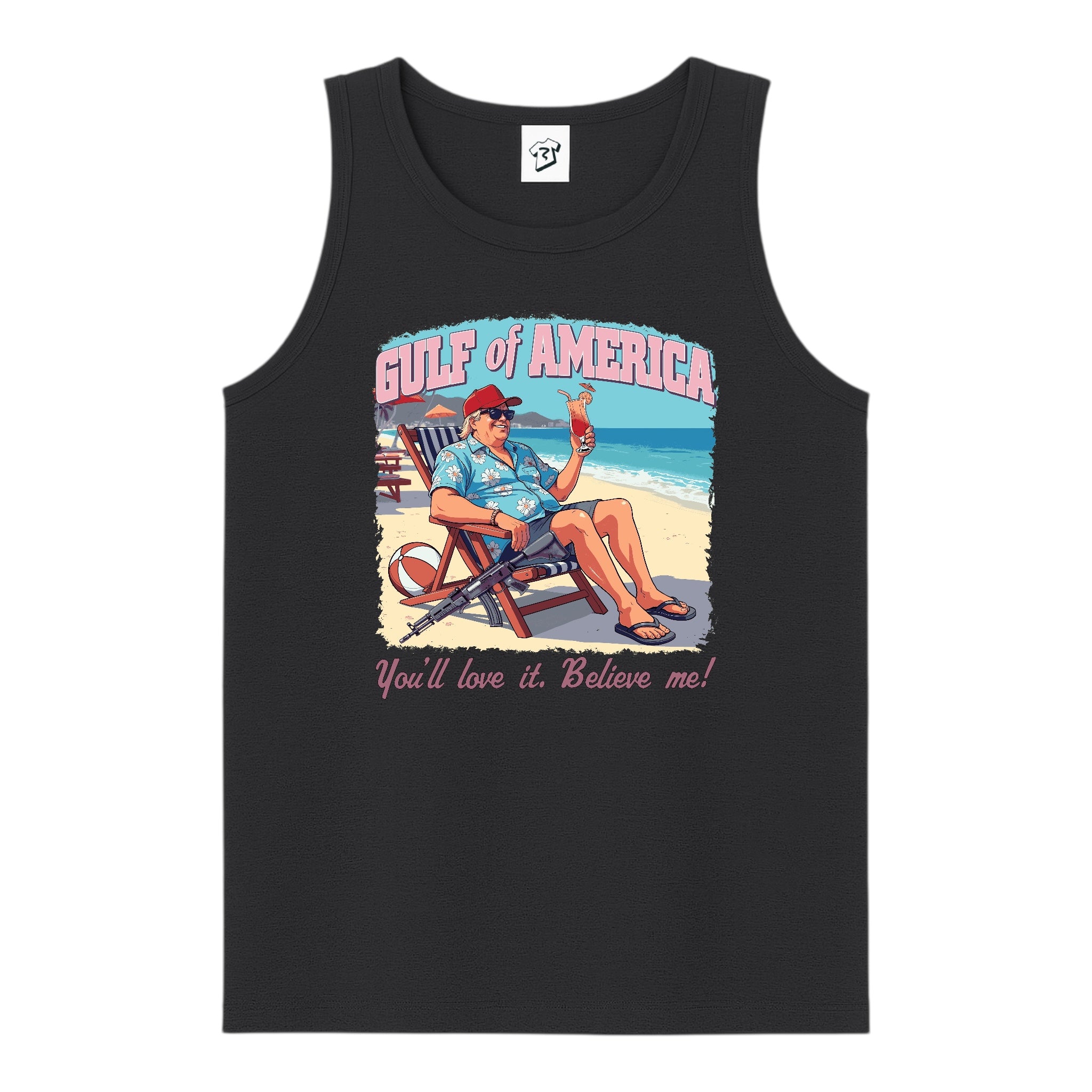 Tees Club tank top Gulf of America You'll Love It Believe Me - Tank Top Navy Size M detail