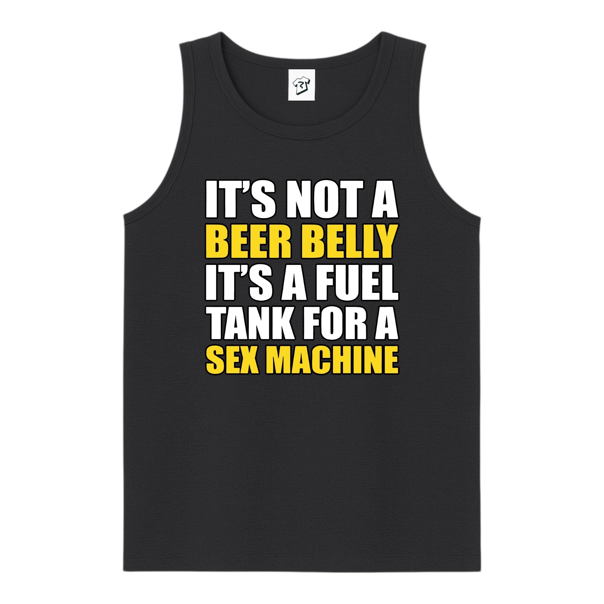 Tees Club tank top It's Not a Beer Belly - Tank Top Navy Size S front view