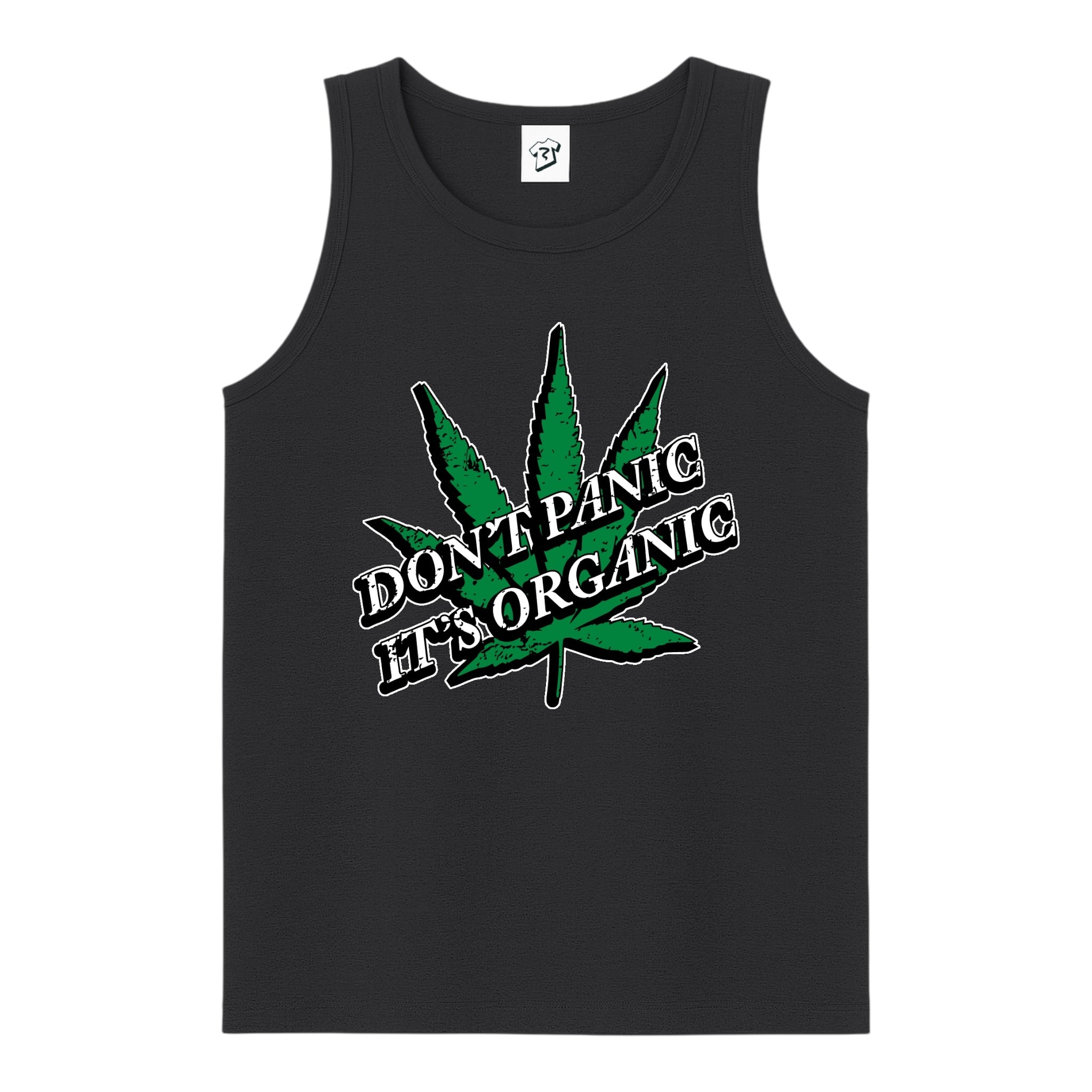 Tees Club tank top Don't Panic It's Organic - Tank Top Navy Size M detail