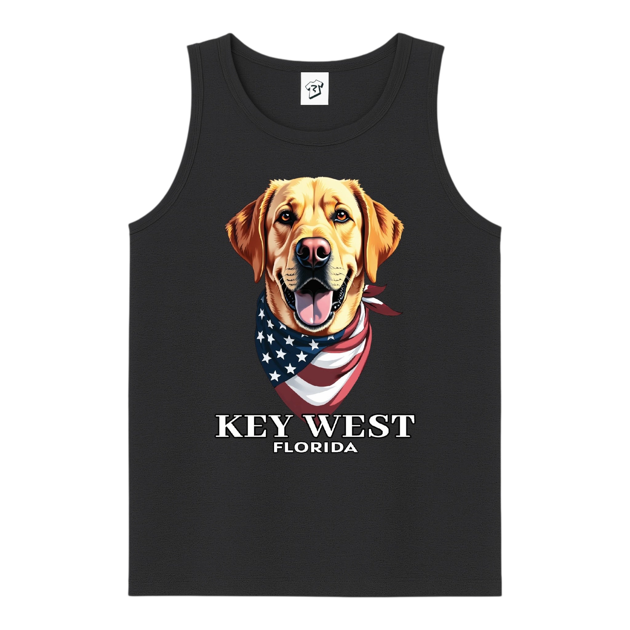 Tees Club tank top Golden Retriever KW - Tank Top Navy Size M detail