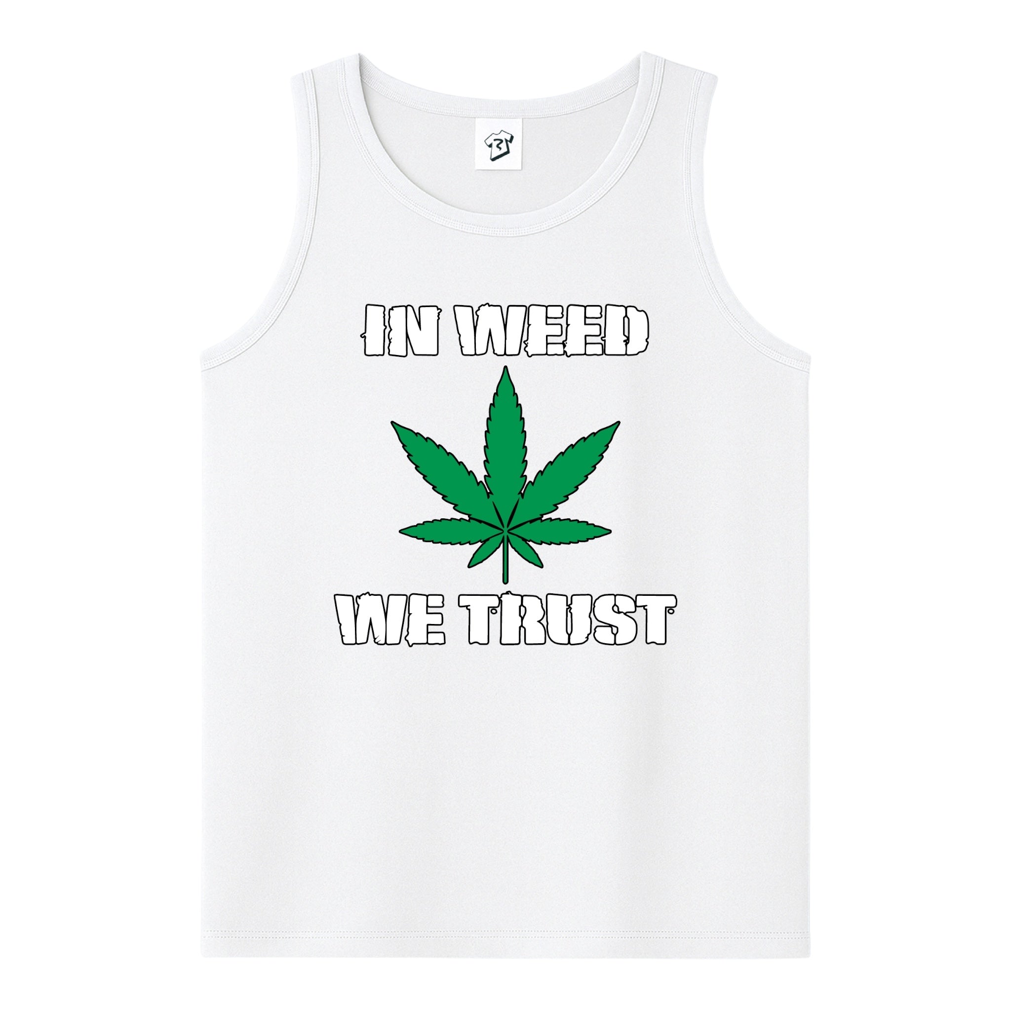 Tees Club tank top In Weed We Trust - Tank Top Navy Size L detail